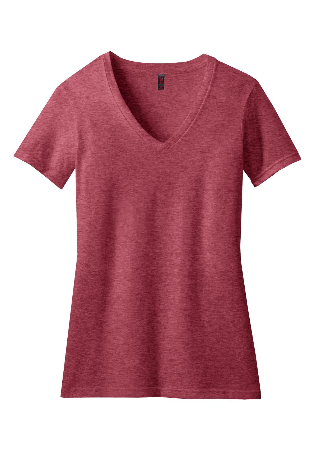 District Women's Perfect Blend V-Neck Tee. DM1190L 2 of 2 Womens Apparel Shirts & Tops