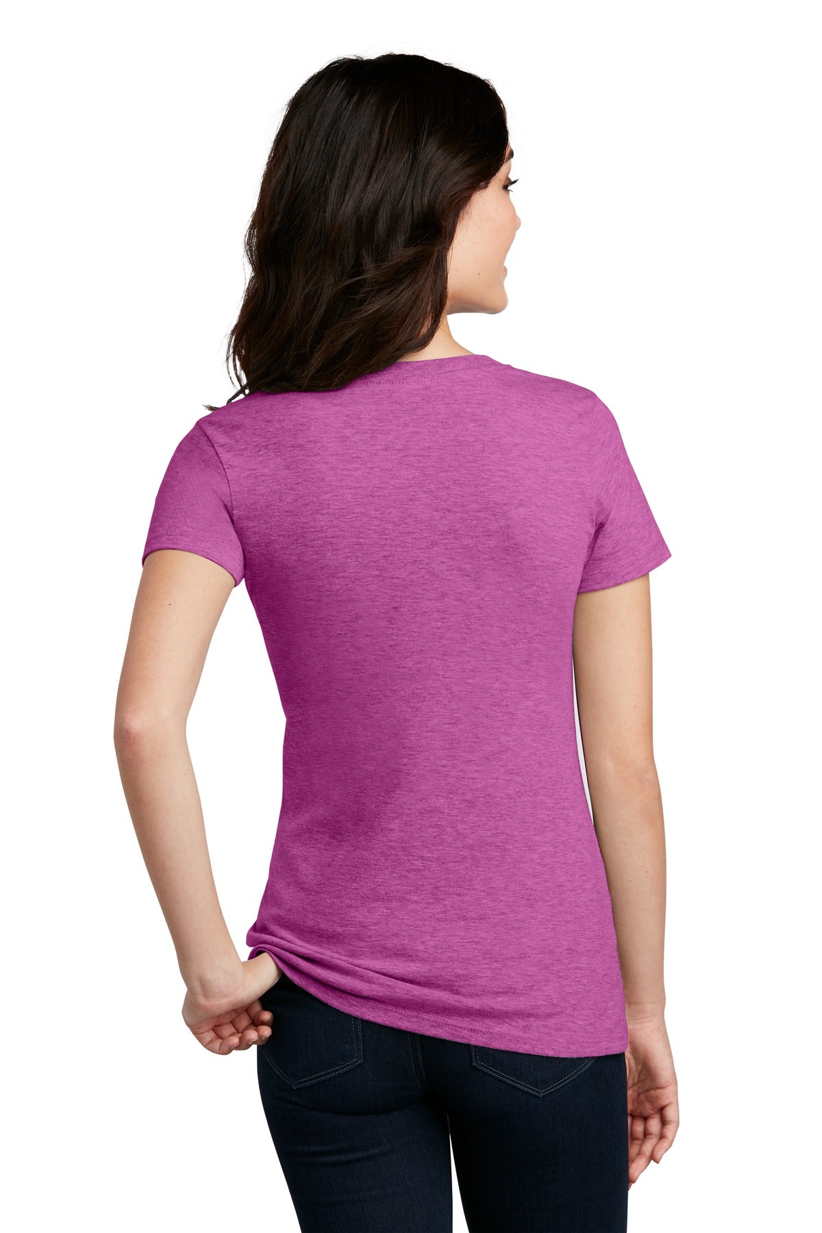 District Women's Perfect Blend V-Neck Tee. DM1190L 2 of 2 Womens Apparel Shirts & Tops