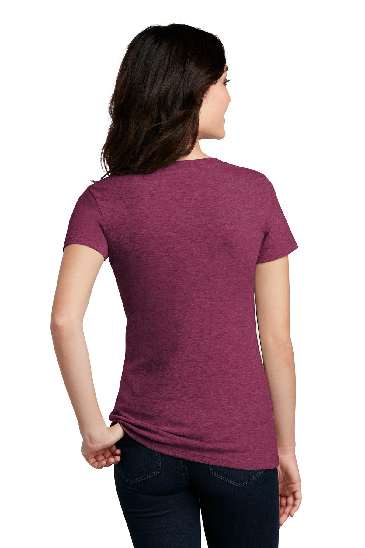 District Women's Perfect Blend V-Neck Tee. DM1190L 2 of 2 Womens Apparel Shirts & Tops