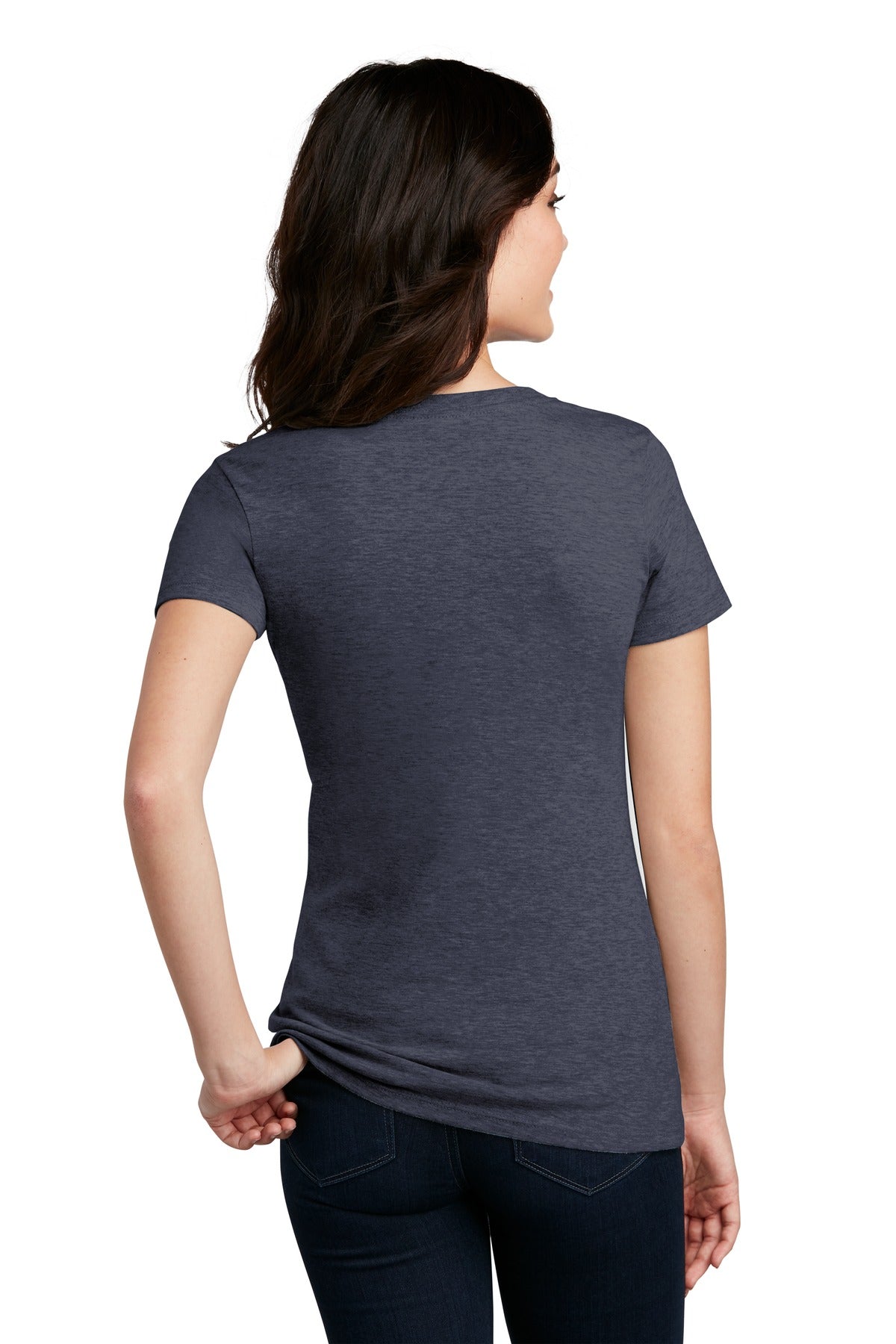 District Women's Perfect Blend V-Neck Tee. DM1190L 2 of 2 Womens Apparel Shirts & Tops