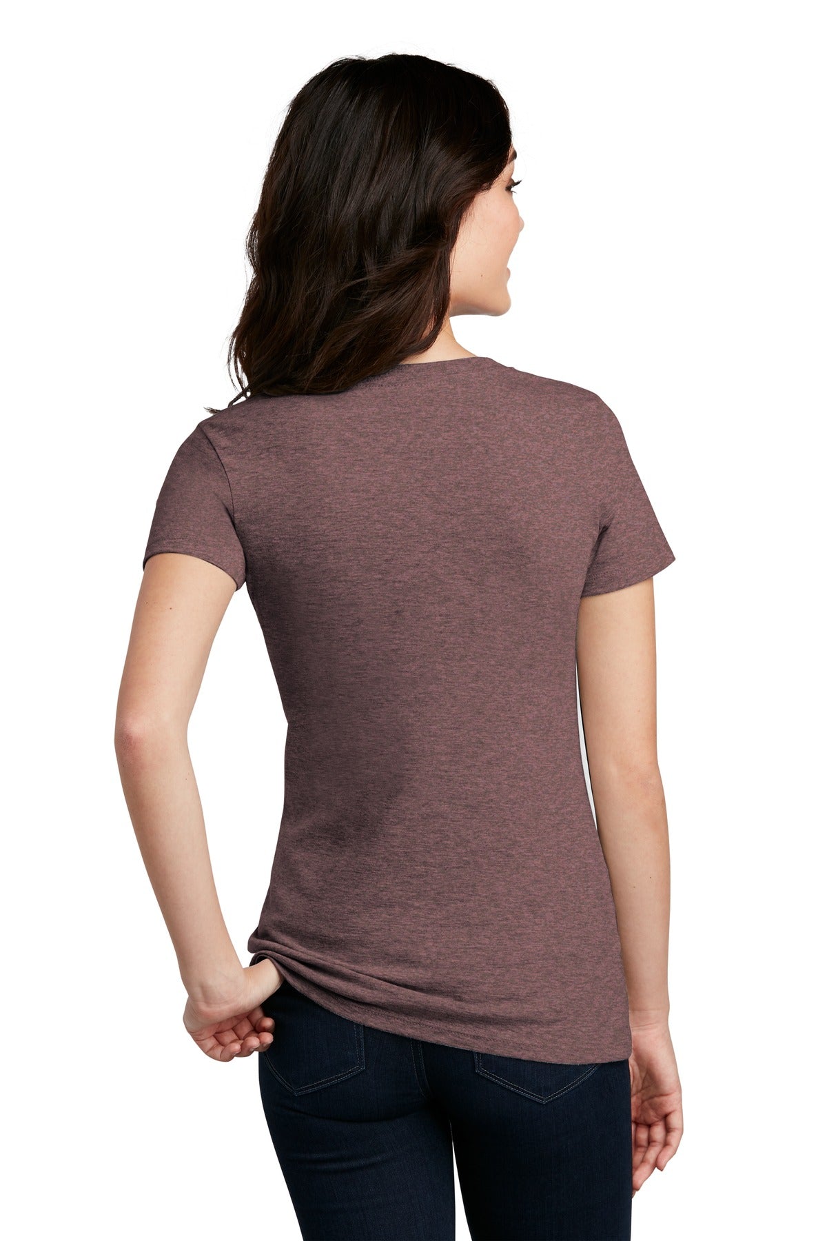 District Women's Perfect Blend V-Neck Tee. DM1190L 2 of 2 Womens Apparel Shirts & Tops