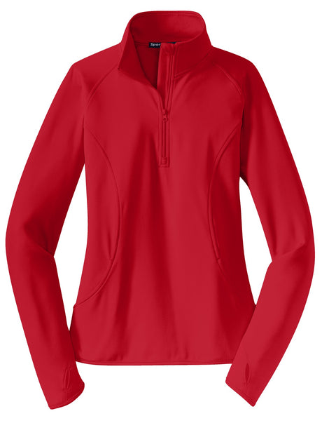Sport-Tek Ladies Sport-Wick Stretch 1/2-Zip Pullover. LST850 1 of 2 Womens Apparel Sweatshirts & Fleece