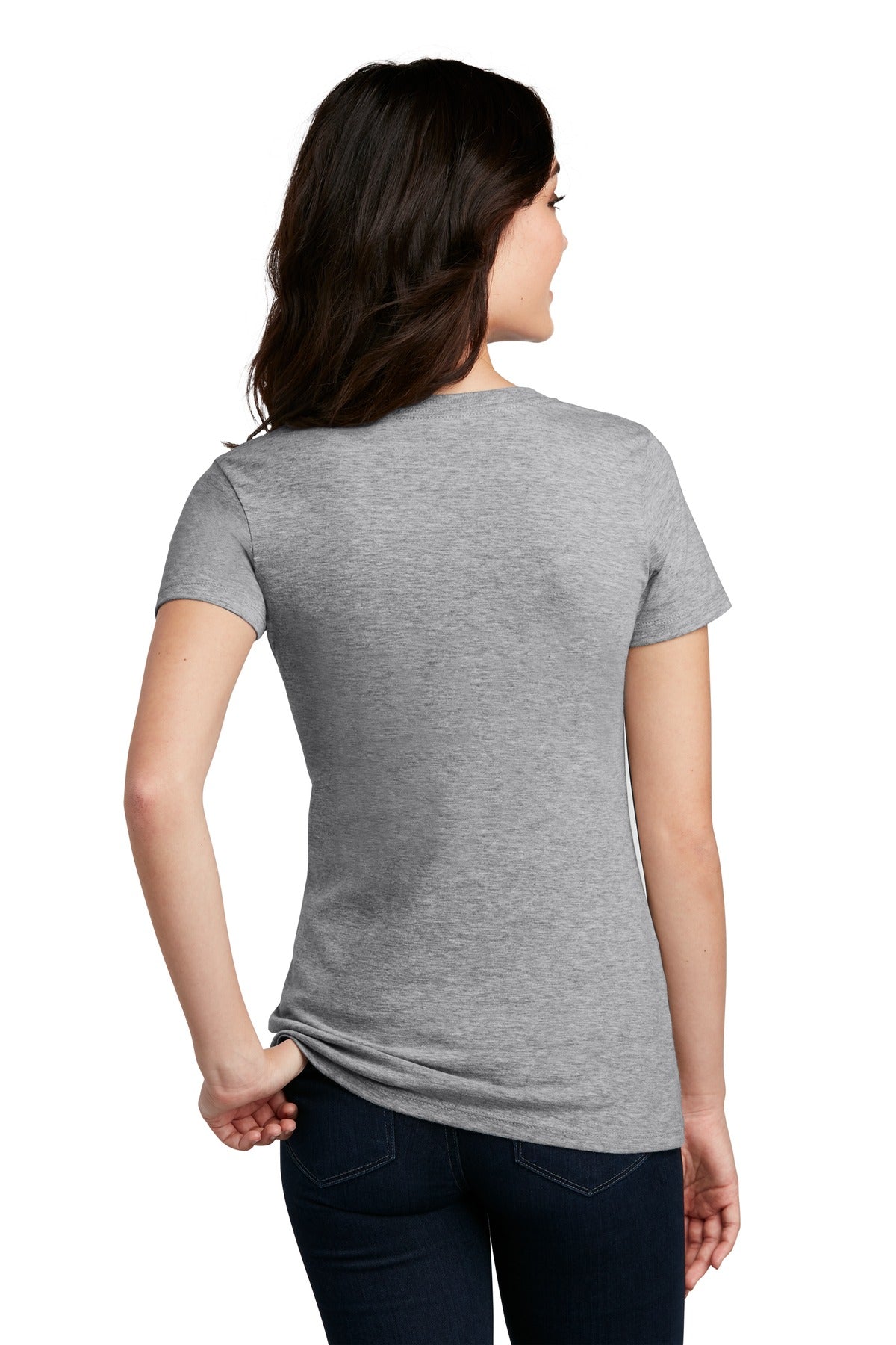District Women's Perfect Blend V-Neck Tee. DM1190L 2 of 2 Womens Apparel Shirts & Tops
