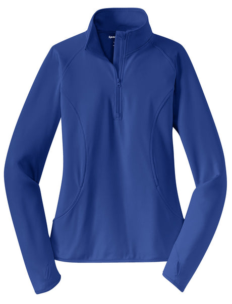 Sport-Tek Ladies Sport-Wick Stretch 1/2-Zip Pullover. LST850 1 of 2 Womens Apparel Sweatshirts & Fleece