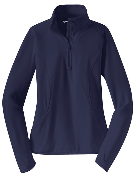 Sport-Tek Ladies Sport-Wick Stretch 1/2-Zip Pullover. LST850 1 of 2 Womens Apparel Sweatshirts & Fleece