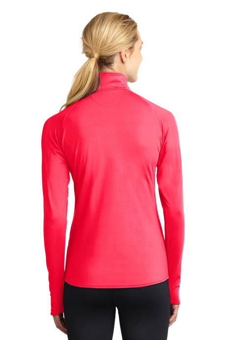 Sport-Tek Ladies Sport-Wick Stretch 1/2-Zip Pullover. LST850 1 of 2 Womens Apparel Sweatshirts & Fleece