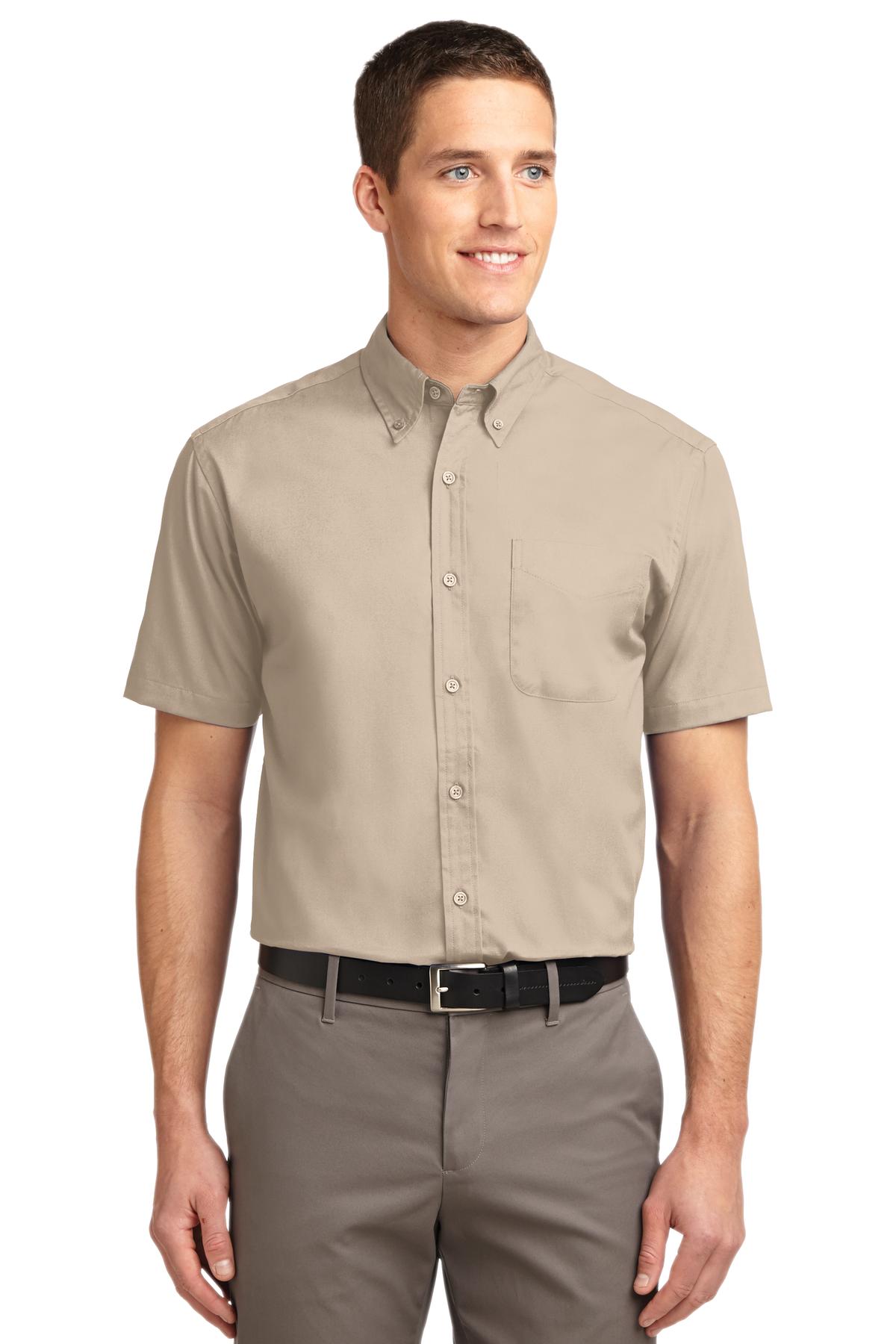 Port Authority Men's Tall Short Sleeve Easy Care Shirt TLS508 Mens Apparel Shirts & Tops