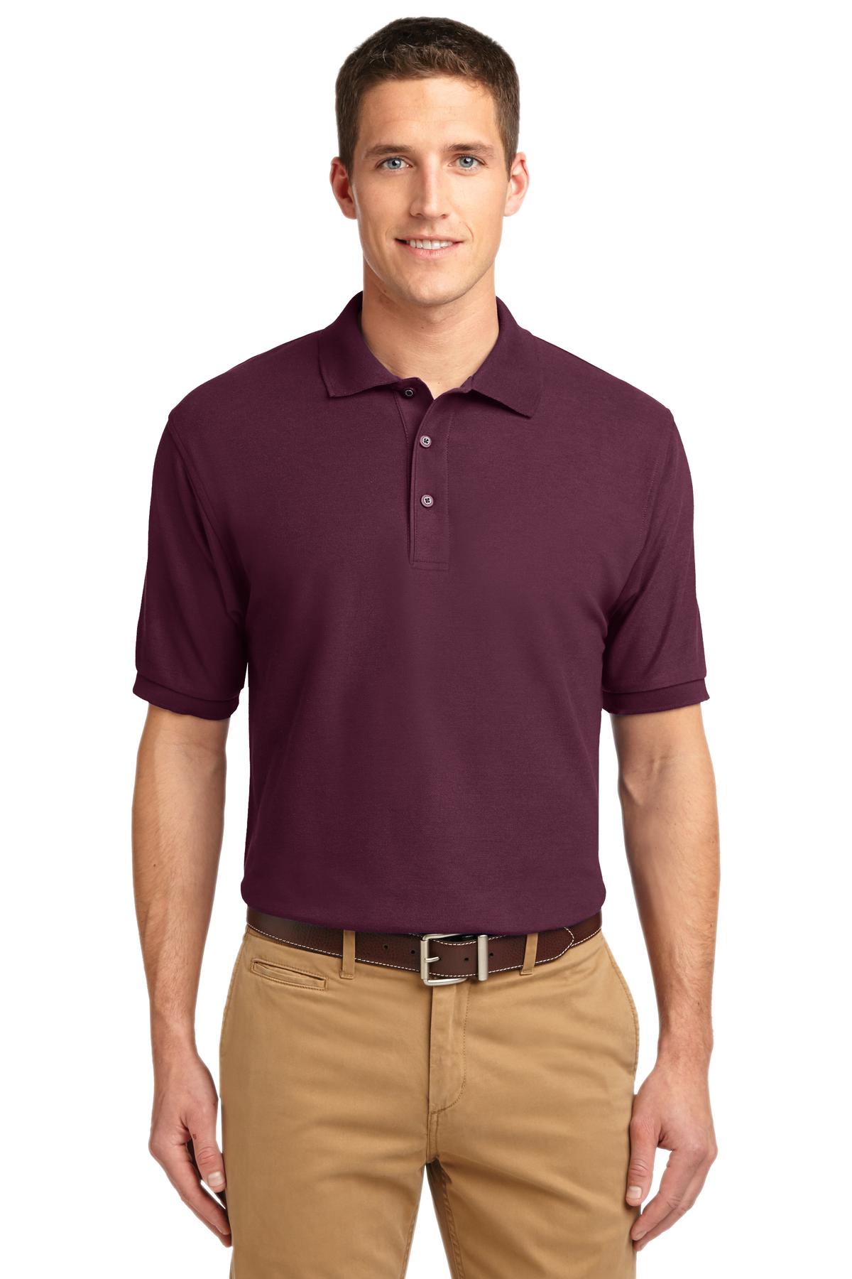 Port Authority Men's Tall Silk Touch Polo. TLK500 Mens Apparel Shirts & Tops