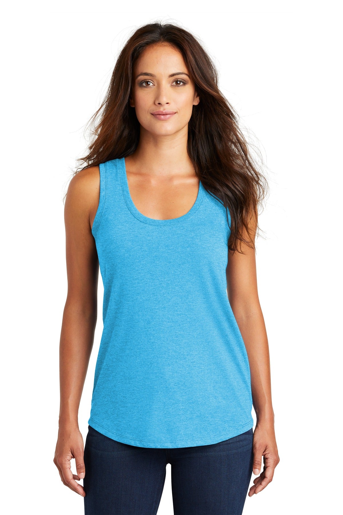 District Women's Perfect Tri Racerback Tank. DM138L Womens Apparel Shirts & Tops