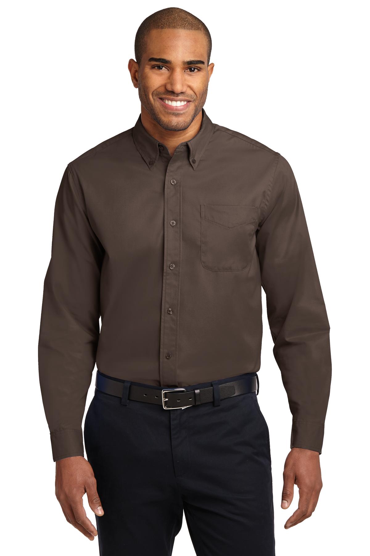 Port Authority Men's Extended Size Long Sleeve Easy Care Shirt S608ES 1of2 Mens Apparel Shirts & Tops