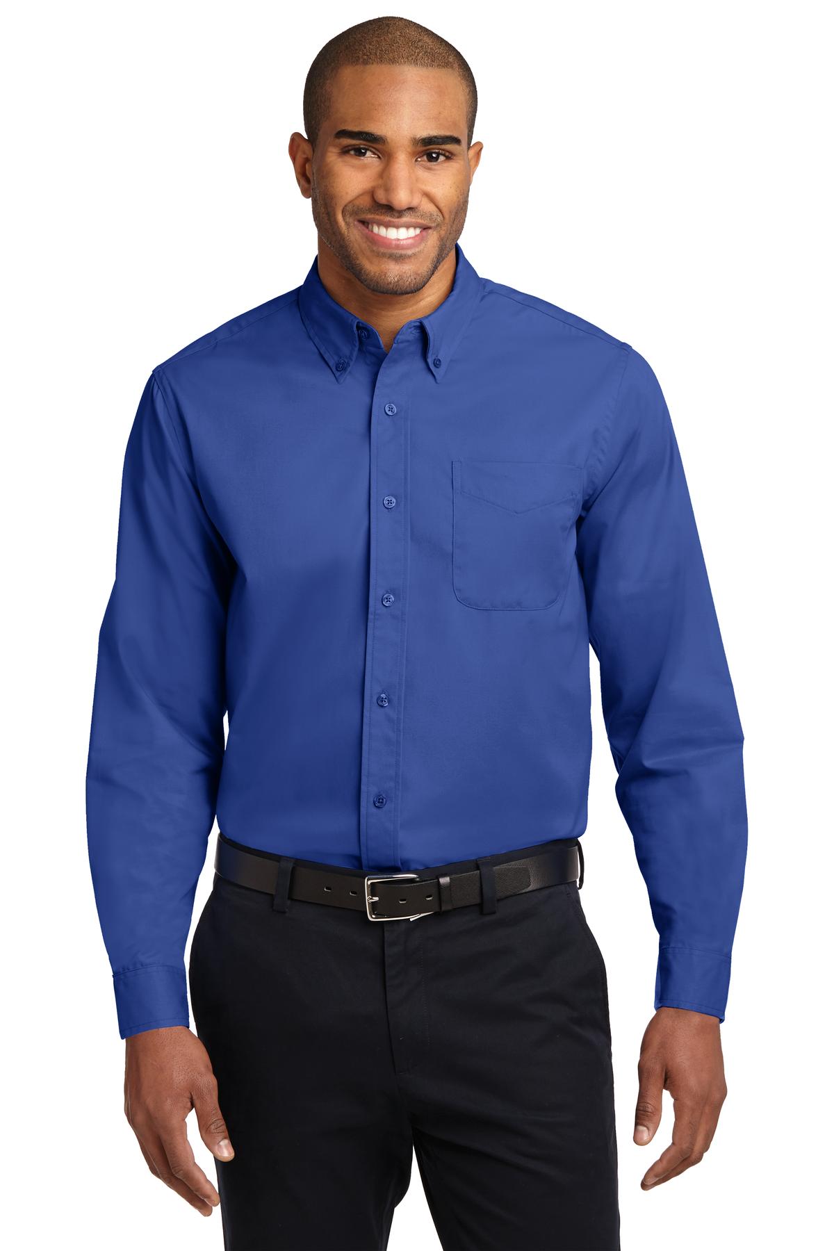 Port Authority Men's Extended Size Long Sleeve Easy Care Shirt S608ES 1of2 Mens Apparel Shirts & Tops