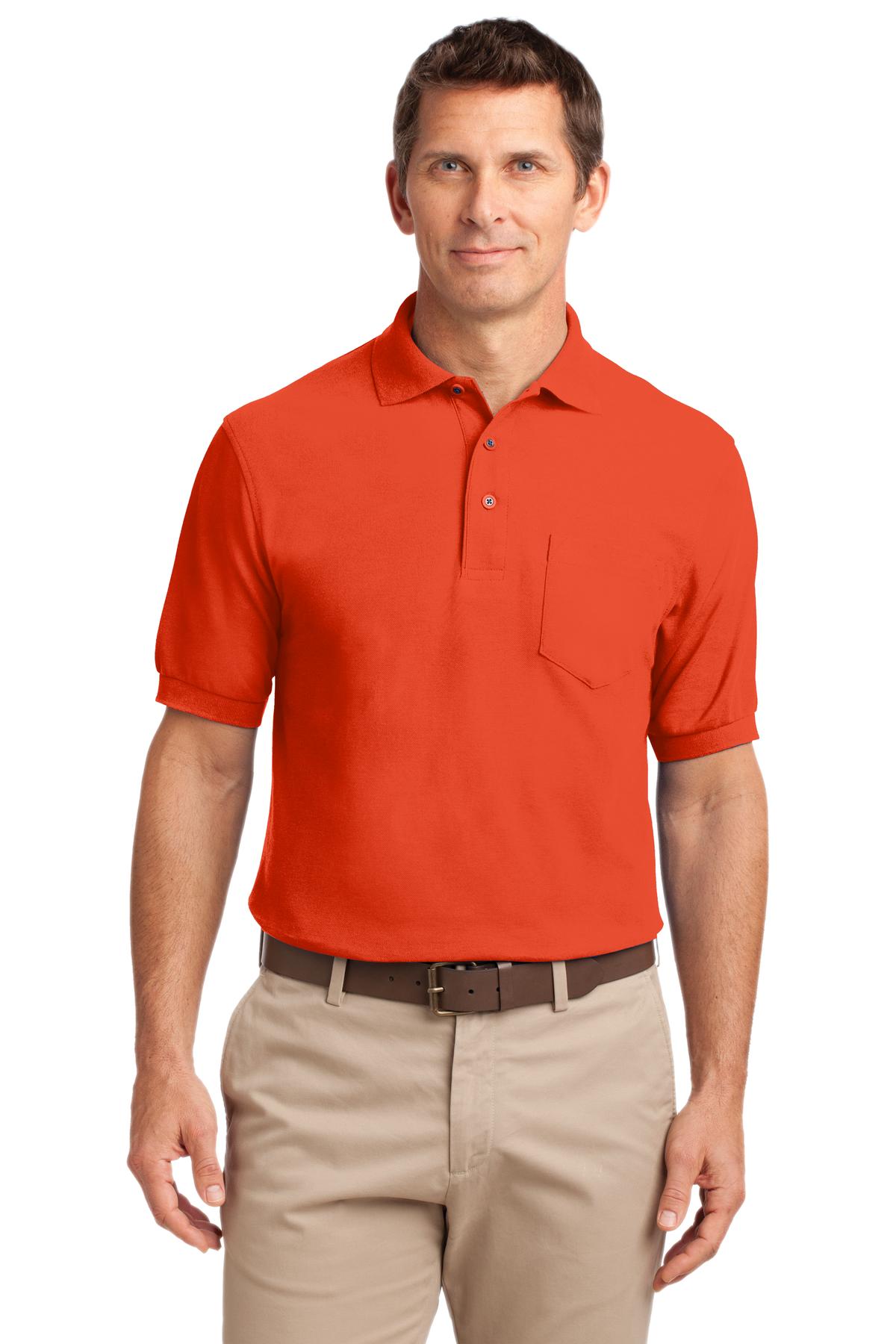 Port Authority Men's Silk Touch Polo with Pocket. K500P Mens Apparel Shirts & Tops