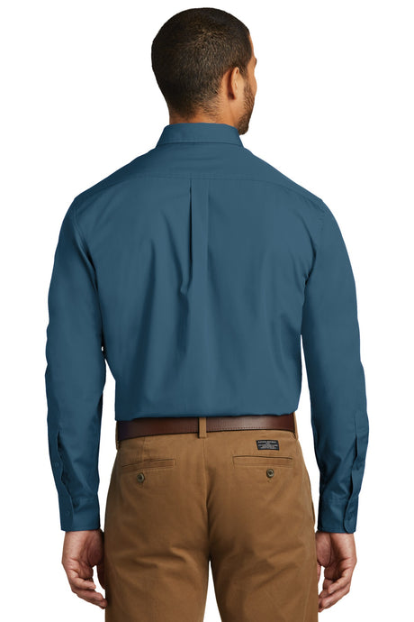 Port Authority Men's Long Sleeve Carefree Poplin Shirt. W100 Mens Apparel Shirts & Tops