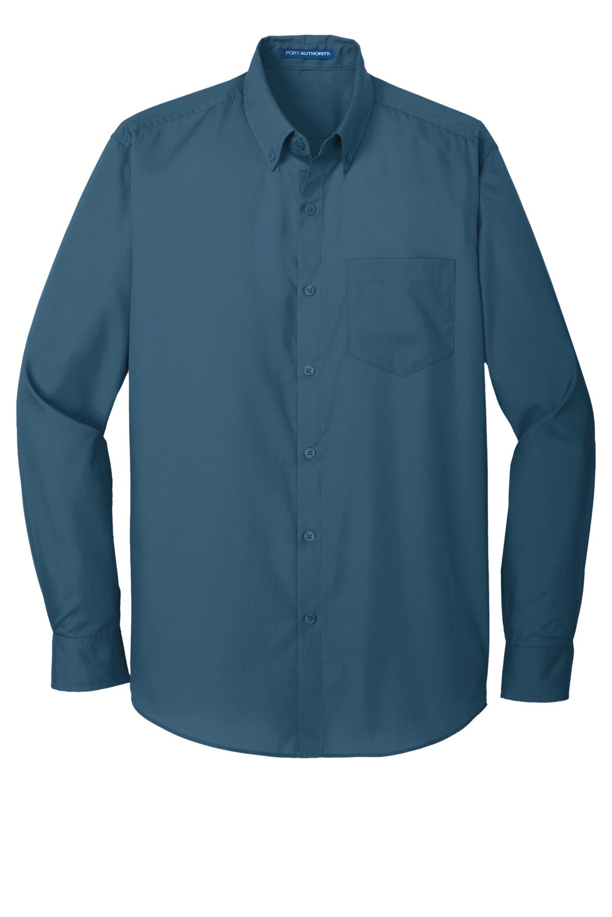 Port Authority Men's Long Sleeve Carefree Poplin Shirt. W100 Mens Apparel Shirts & Tops