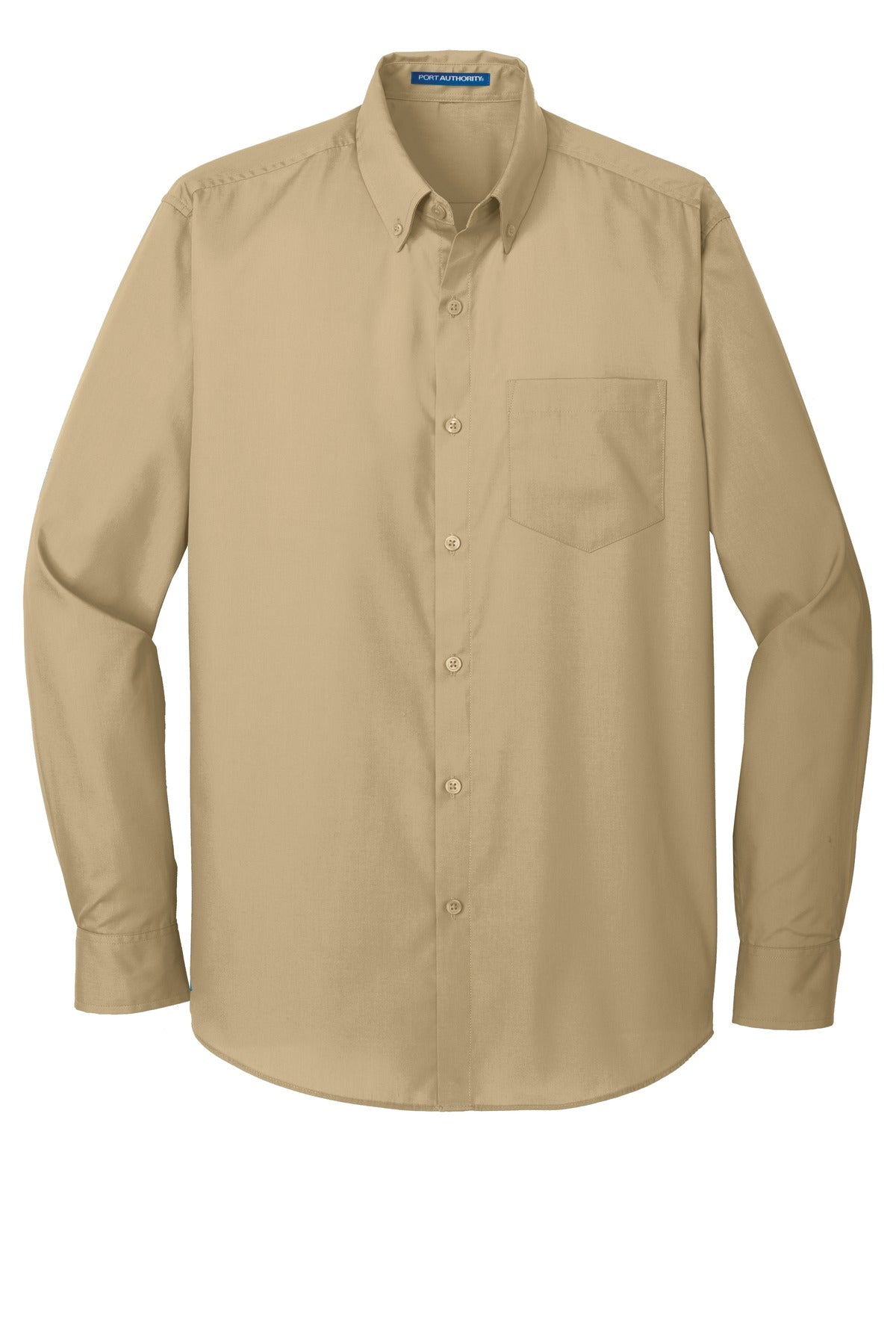 Port Authority Men's Long Sleeve Carefree Poplin Shirt. W100 Mens Apparel Shirts & Tops