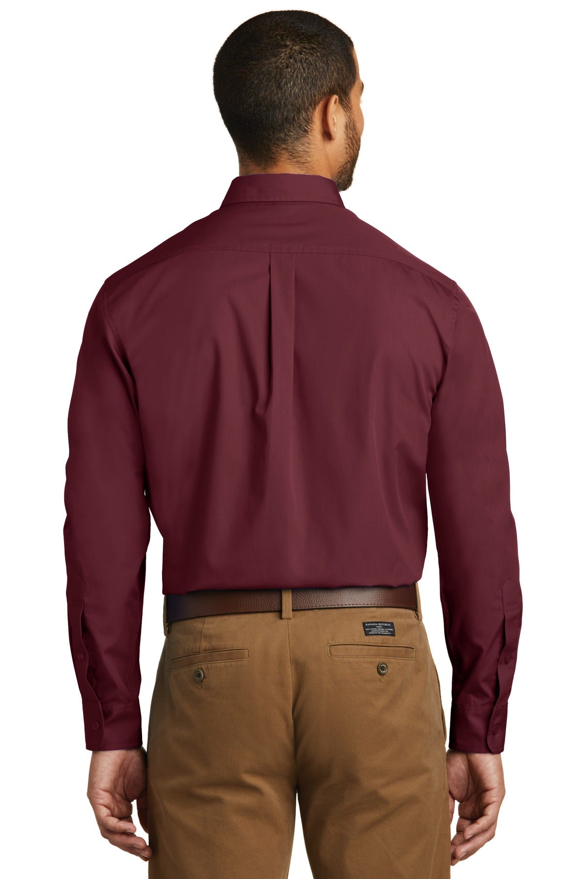 Port Authority Men's Long Sleeve Carefree Poplin Shirt. W100 Mens Apparel Shirts & Tops