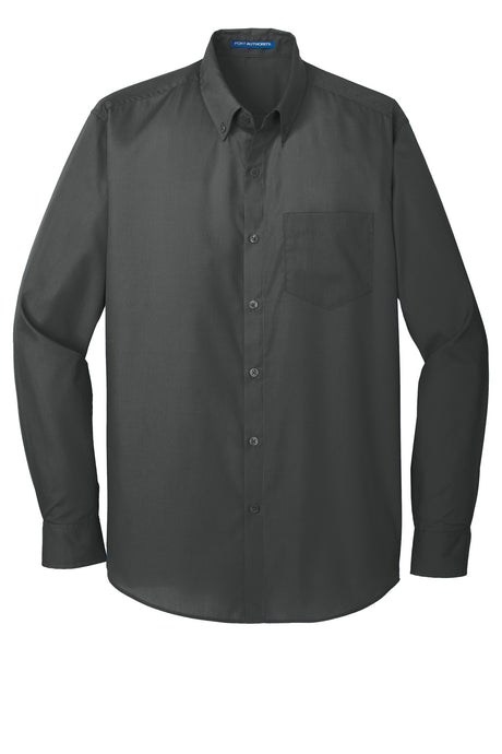 Port Authority Men's Long Sleeve Carefree Poplin Shirt. W100 Mens Apparel Shirts & Tops