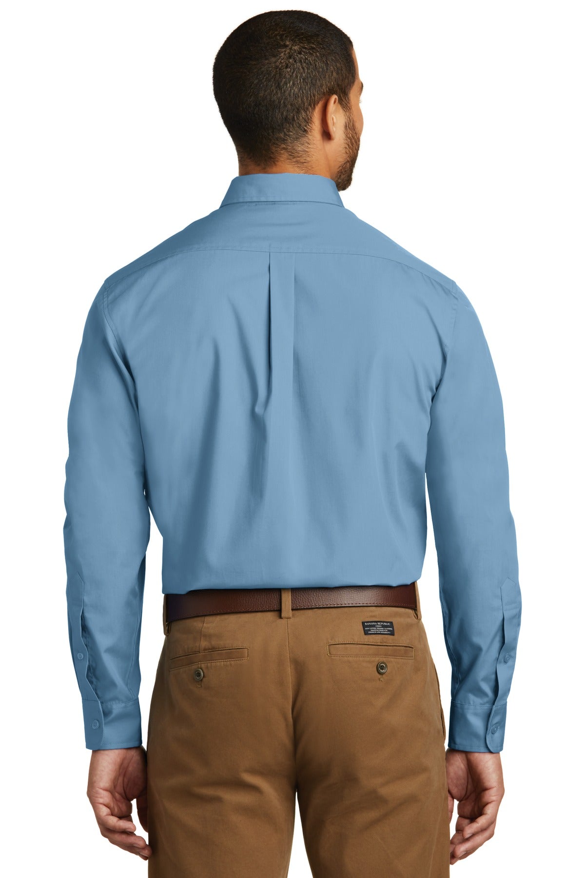 Port Authority Men's Long Sleeve Carefree Poplin Shirt. W100 Mens Apparel Shirts & Tops