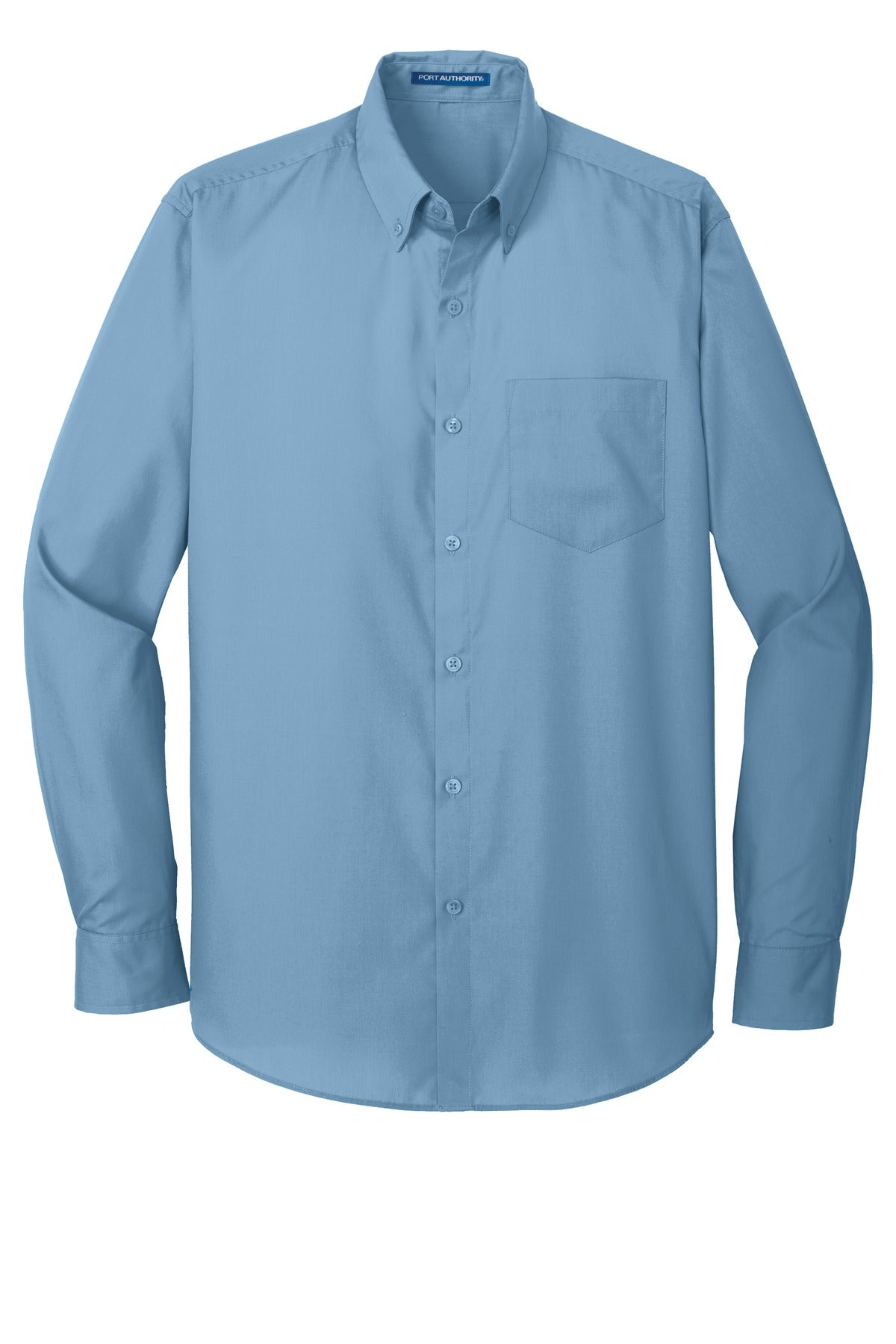 Port Authority Men's Long Sleeve Carefree Poplin Shirt. W100 Mens Apparel Shirts & Tops