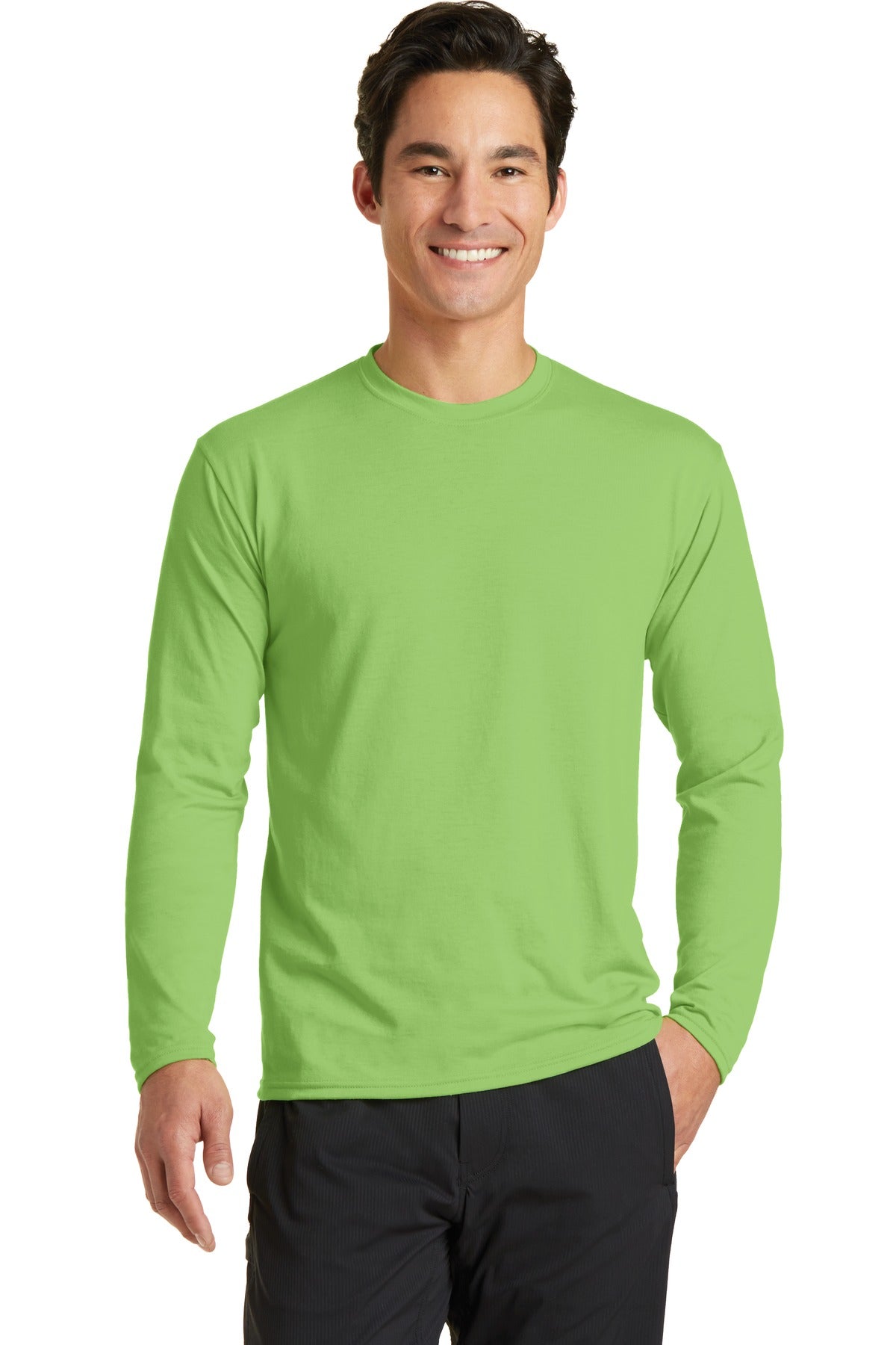 Port & Company - Men's Long Sleeve Performance Blend Tee Mens Apparel Shirts & Tops