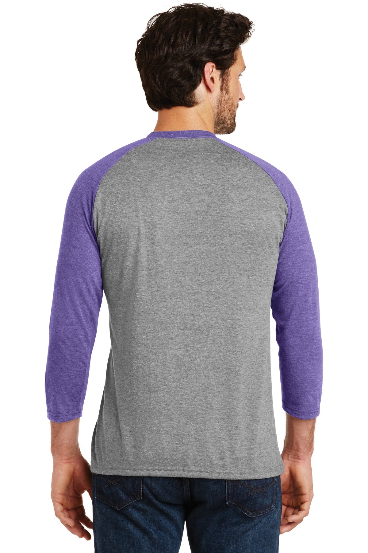 District Men's Perfect Tri 3/4-Sleeve Raglan. DM136 Mens Apparel Shirts & Tops