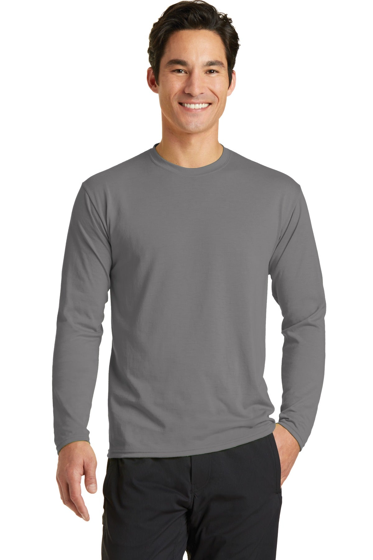 Port & Company - Men's Long Sleeve Performance Blend Tee Mens Apparel Shirts & Tops