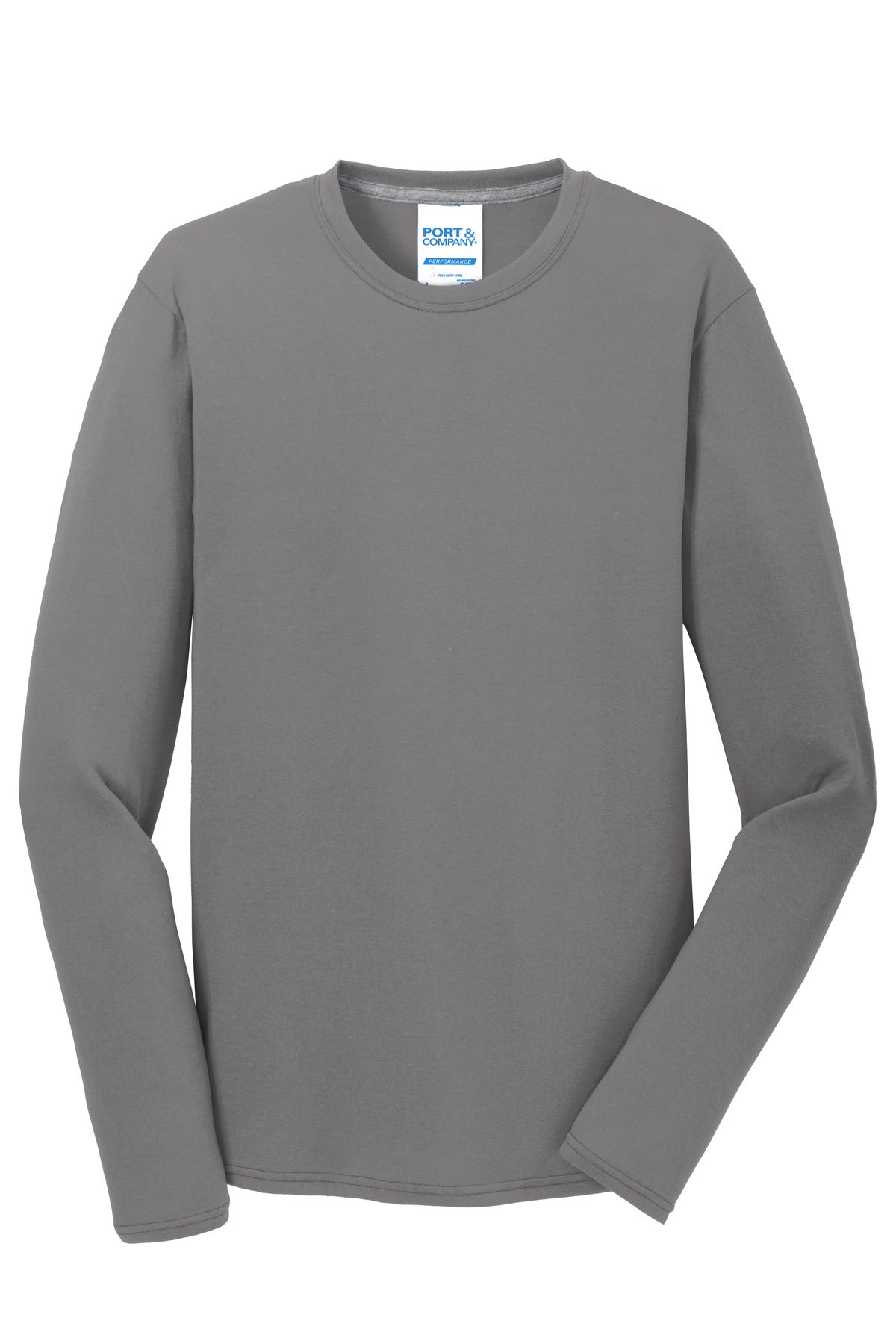 Port & Company - Men's Long Sleeve Performance Blend Tee Mens Apparel Shirts & Tops