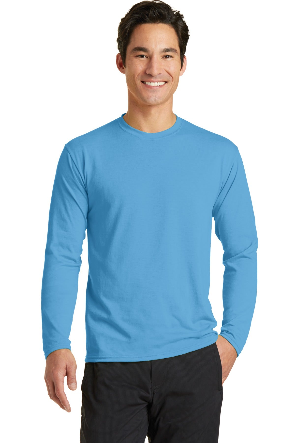 Port & Company - Men's Long Sleeve Performance Blend Tee Mens Apparel Shirts & Tops