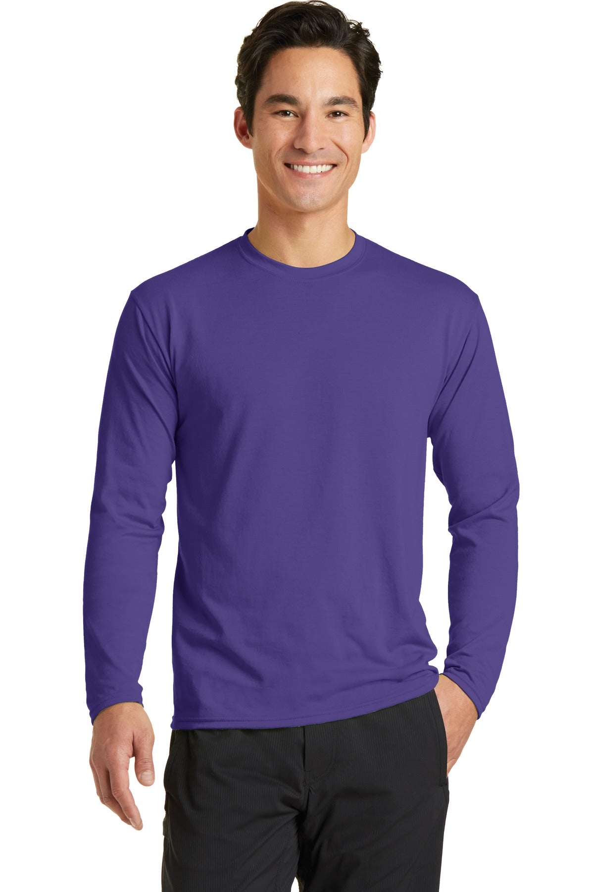 Port & Company - Men's Long Sleeve Performance Blend Tee Mens Apparel Shirts & Tops