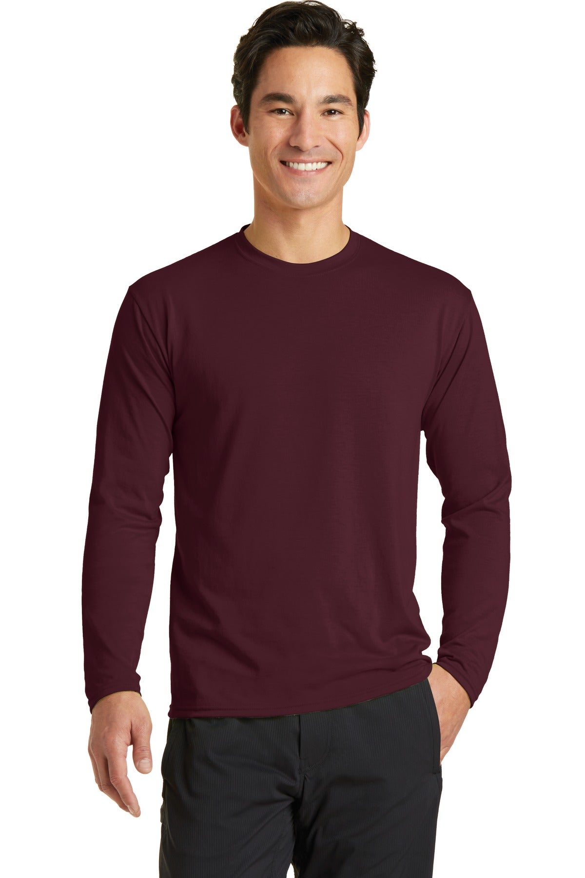 Port & Company - Men's Long Sleeve Performance Blend Tee Mens Apparel Shirts & Tops