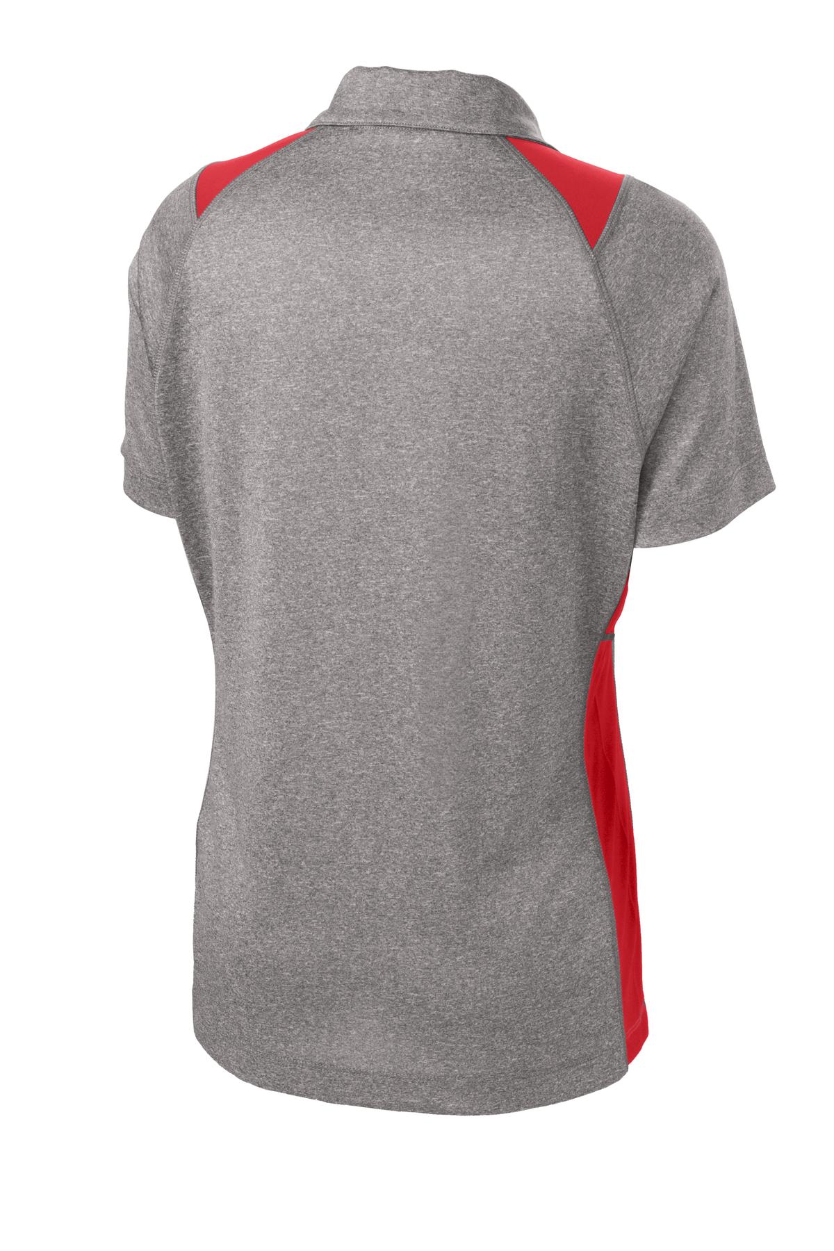 Sport-Tek Women's Heather Colorblock Contender Polo. LST665 Womens Apparel Shirts & Tops