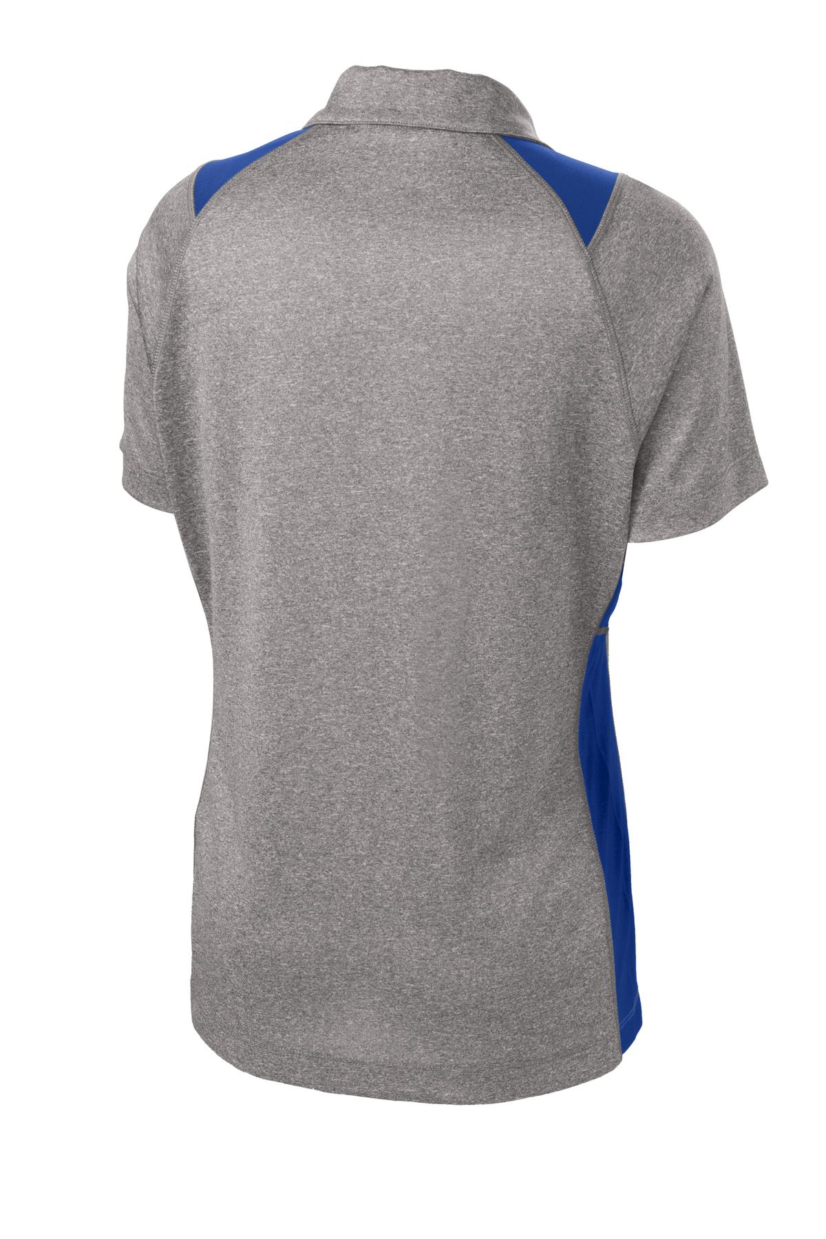 Sport-Tek Women's Heather Colorblock Contender Polo. LST665 Womens Apparel Shirts & Tops