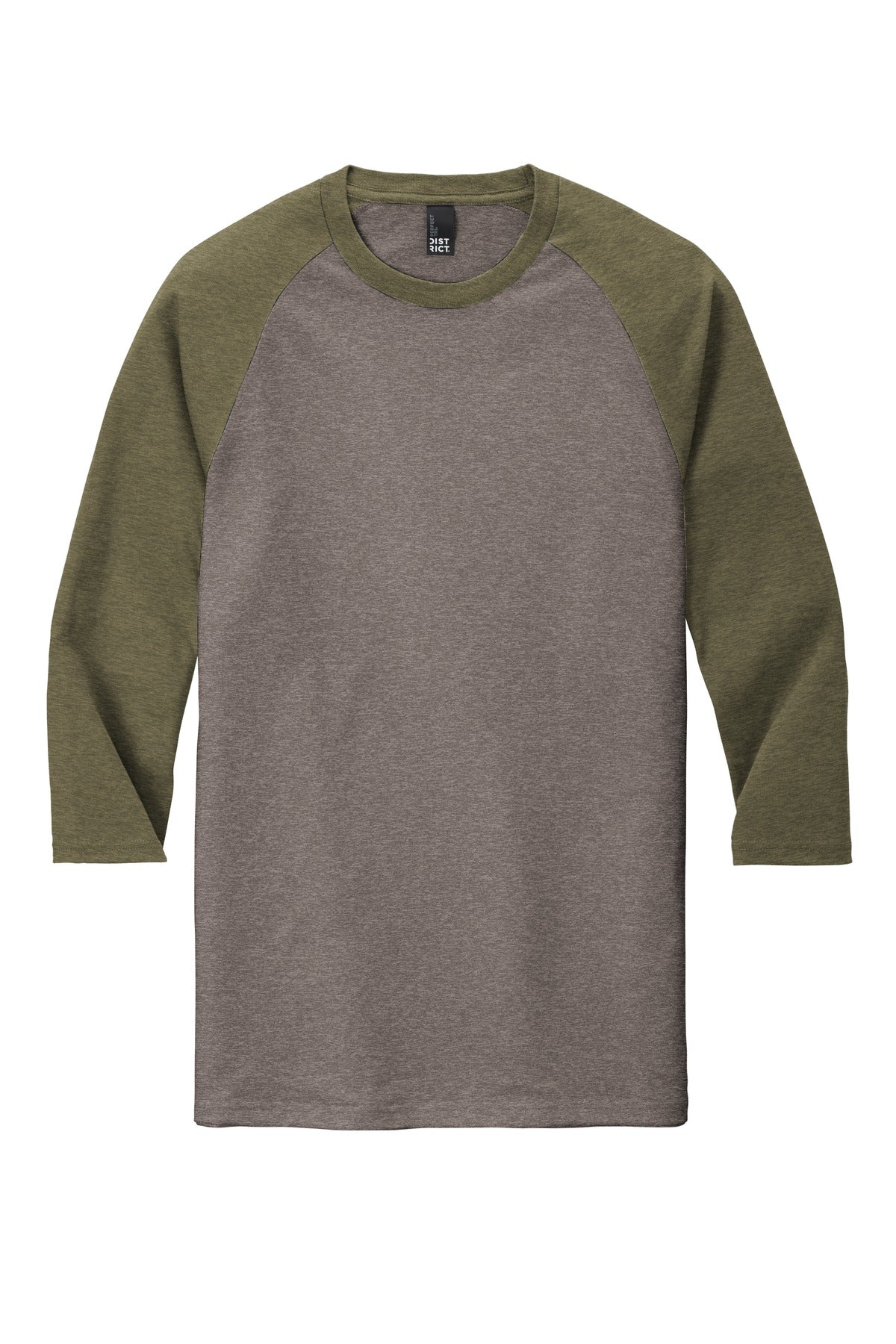 District Men's Perfect Tri 3/4-Sleeve Raglan. DM136 Mens Apparel Shirts & Tops