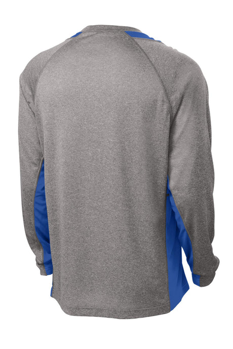 Sport-Tek Men's Long Sleeve Heather Colorblock Contender Tee Mens Apparel Shirts & Tops