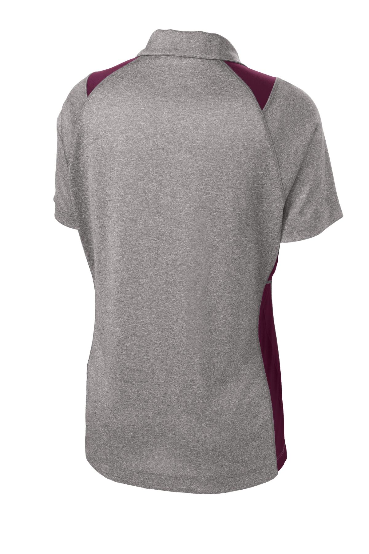 Sport-Tek Women's Heather Colorblock Contender Polo. LST665 Womens Apparel Shirts & Tops