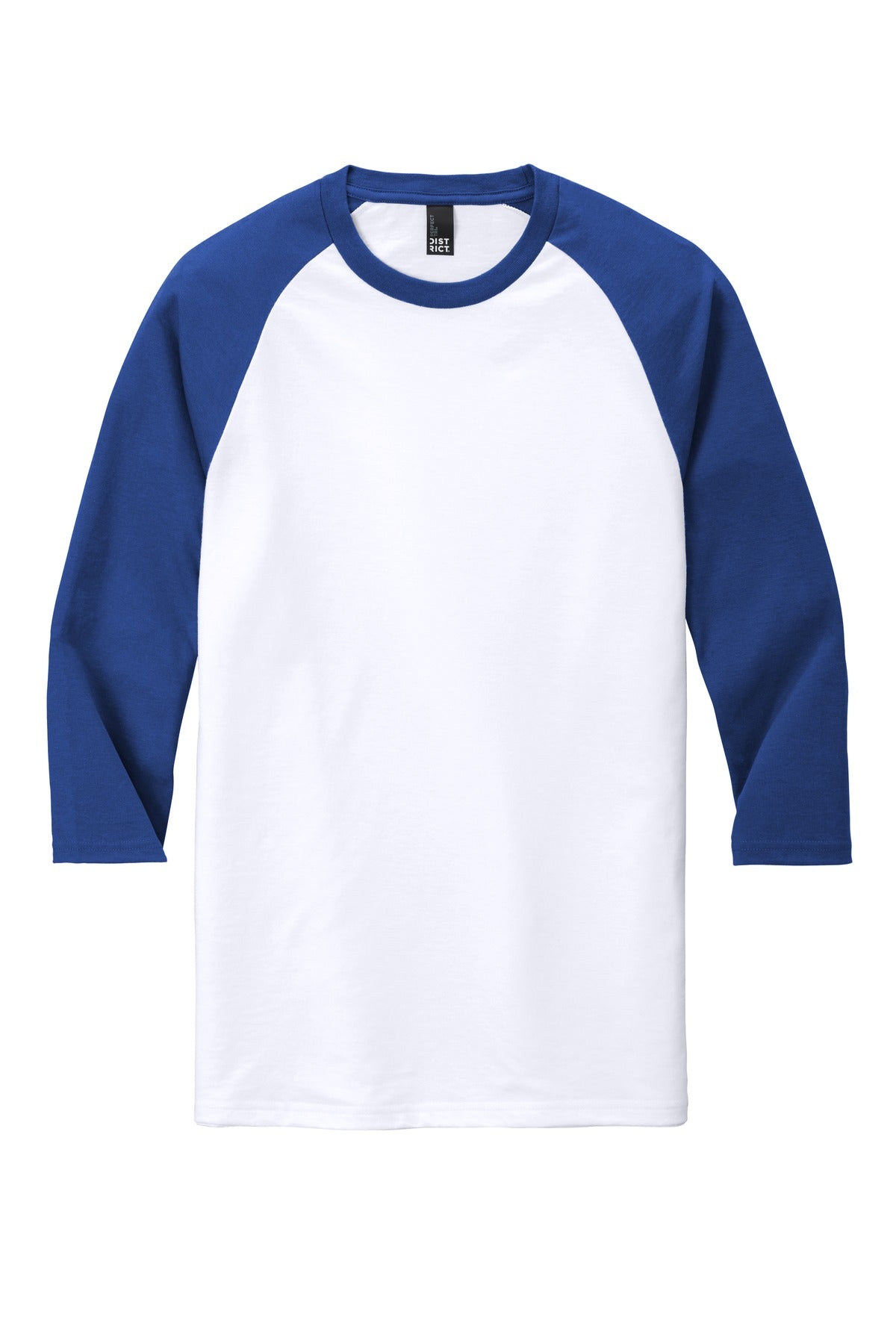 District Men's Perfect Tri 3/4-Sleeve Raglan. DM136 Mens Apparel Shirts & Tops