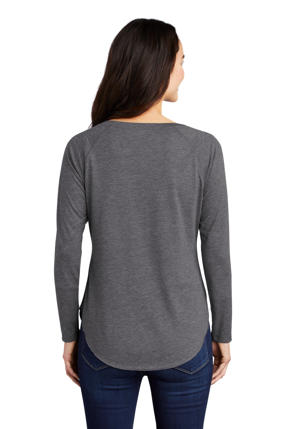 Sport-Tek Women's PosiCharge Long Sleeve Tri-Blend Wicking Scoop Neck Raglan Tee LST400LS Womens Apparel Shirts & Tops
