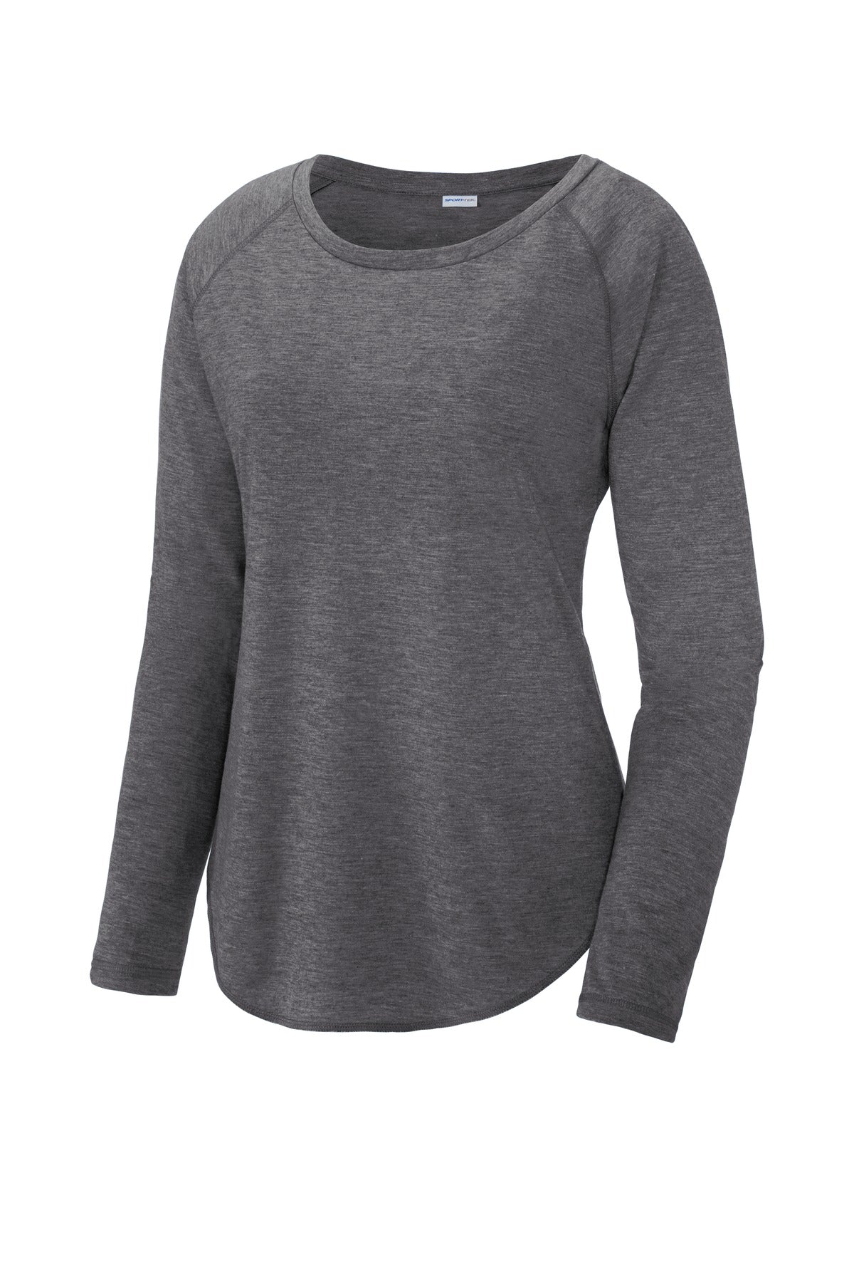Sport-Tek Women's PosiCharge Long Sleeve Tri-Blend Wicking Scoop Neck Raglan Tee LST400LS Womens Apparel Shirts & Tops