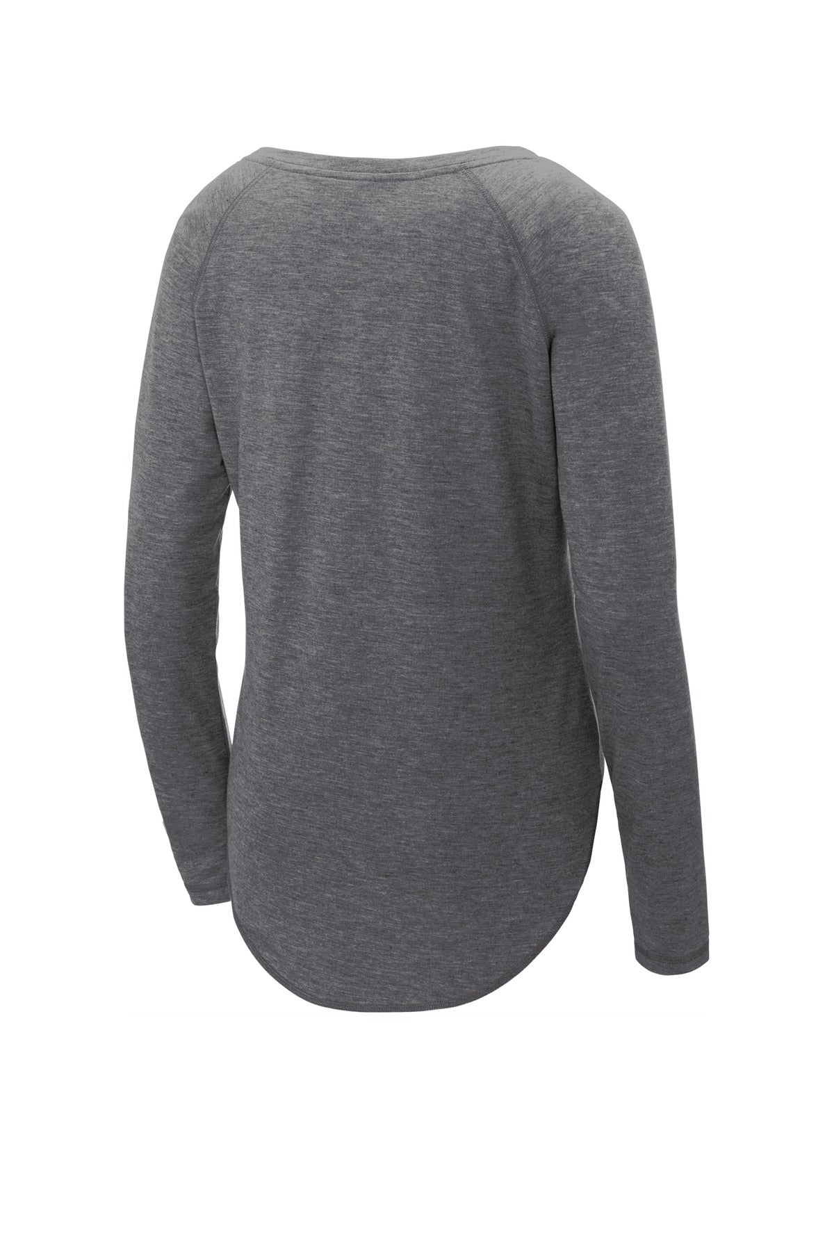 Sport-Tek Women's PosiCharge Long Sleeve Tri-Blend Wicking Scoop Neck Raglan Tee LST400LS Womens Apparel Shirts & Tops