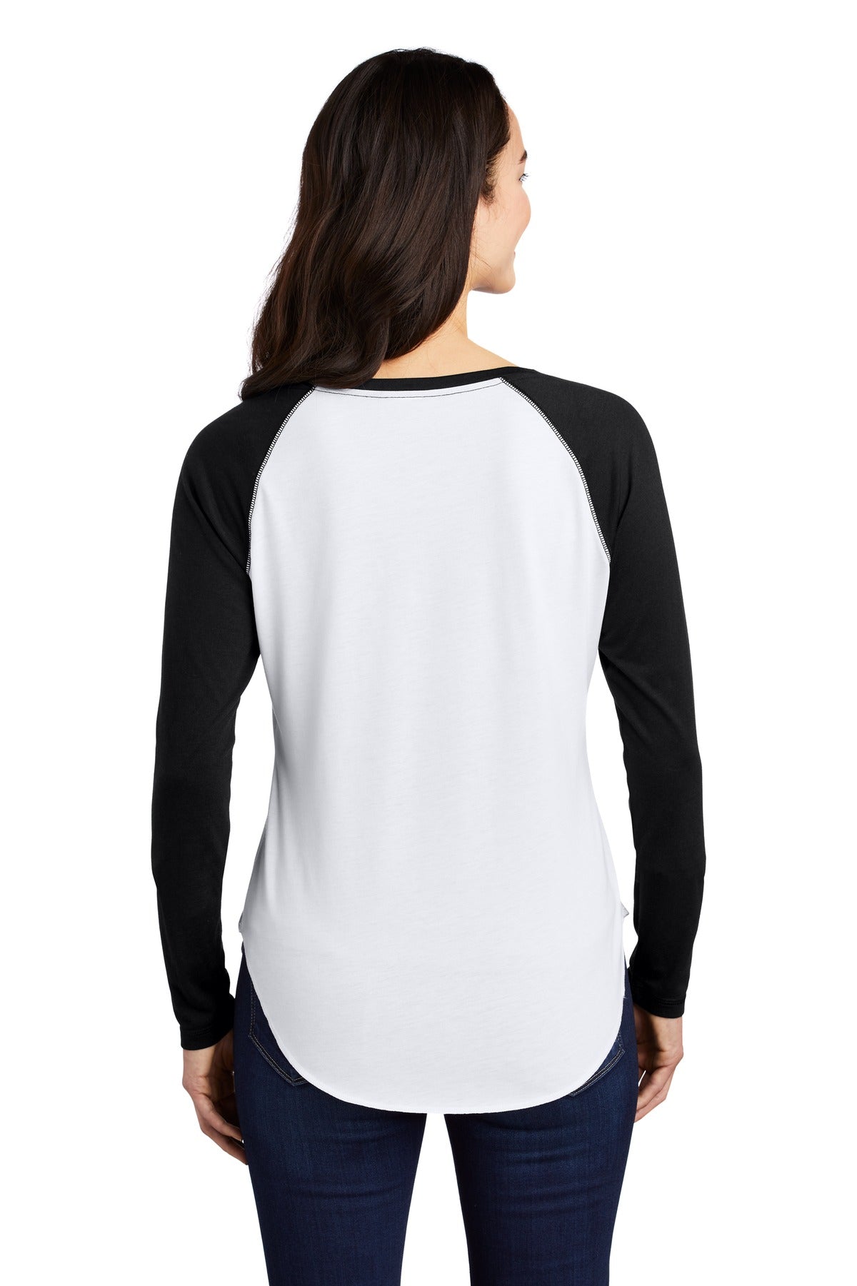 Sport-Tek Women's PosiCharge Long Sleeve Tri-Blend Wicking Scoop Neck Raglan Tee LST400LS Womens Apparel Shirts & Tops