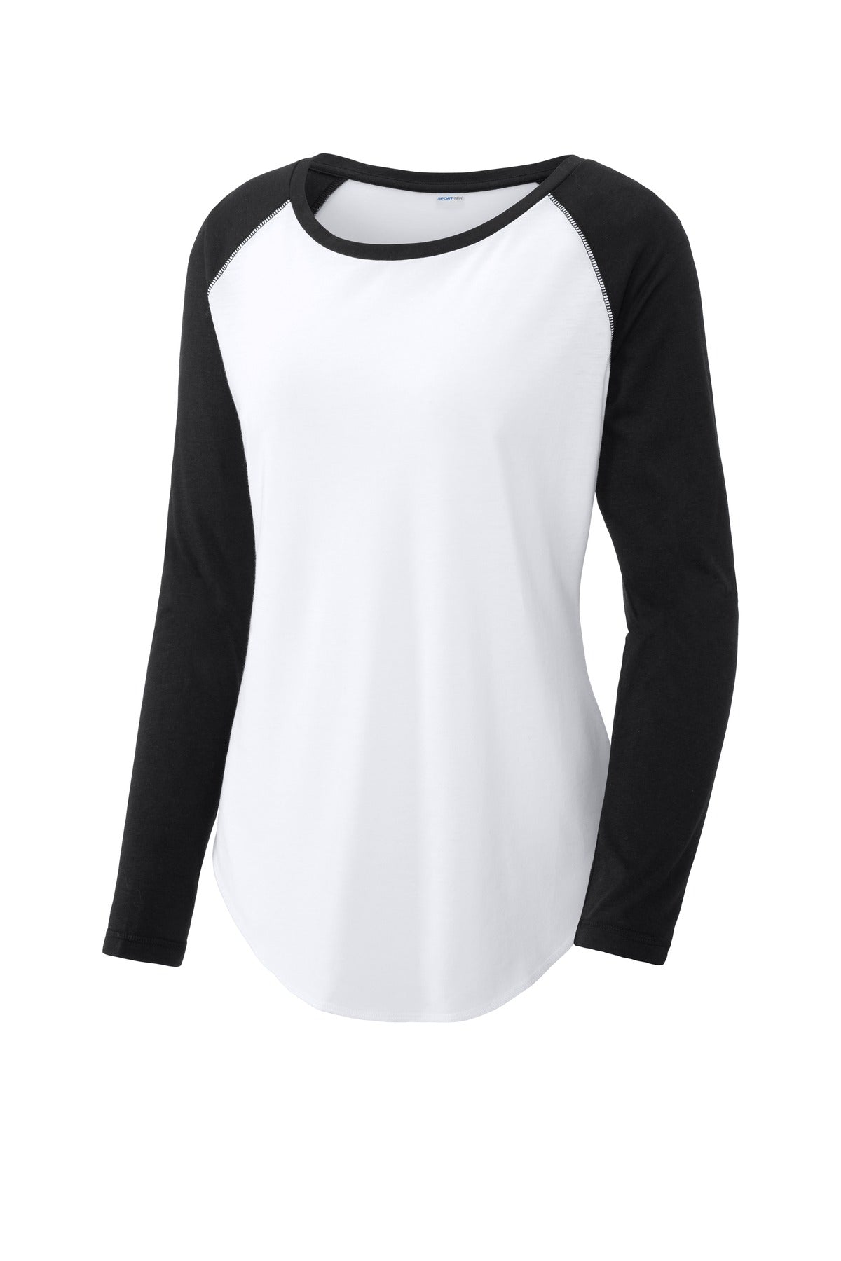 Sport-Tek Women's PosiCharge Long Sleeve Tri-Blend Wicking Scoop Neck Raglan Tee LST400LS Womens Apparel Shirts & Tops