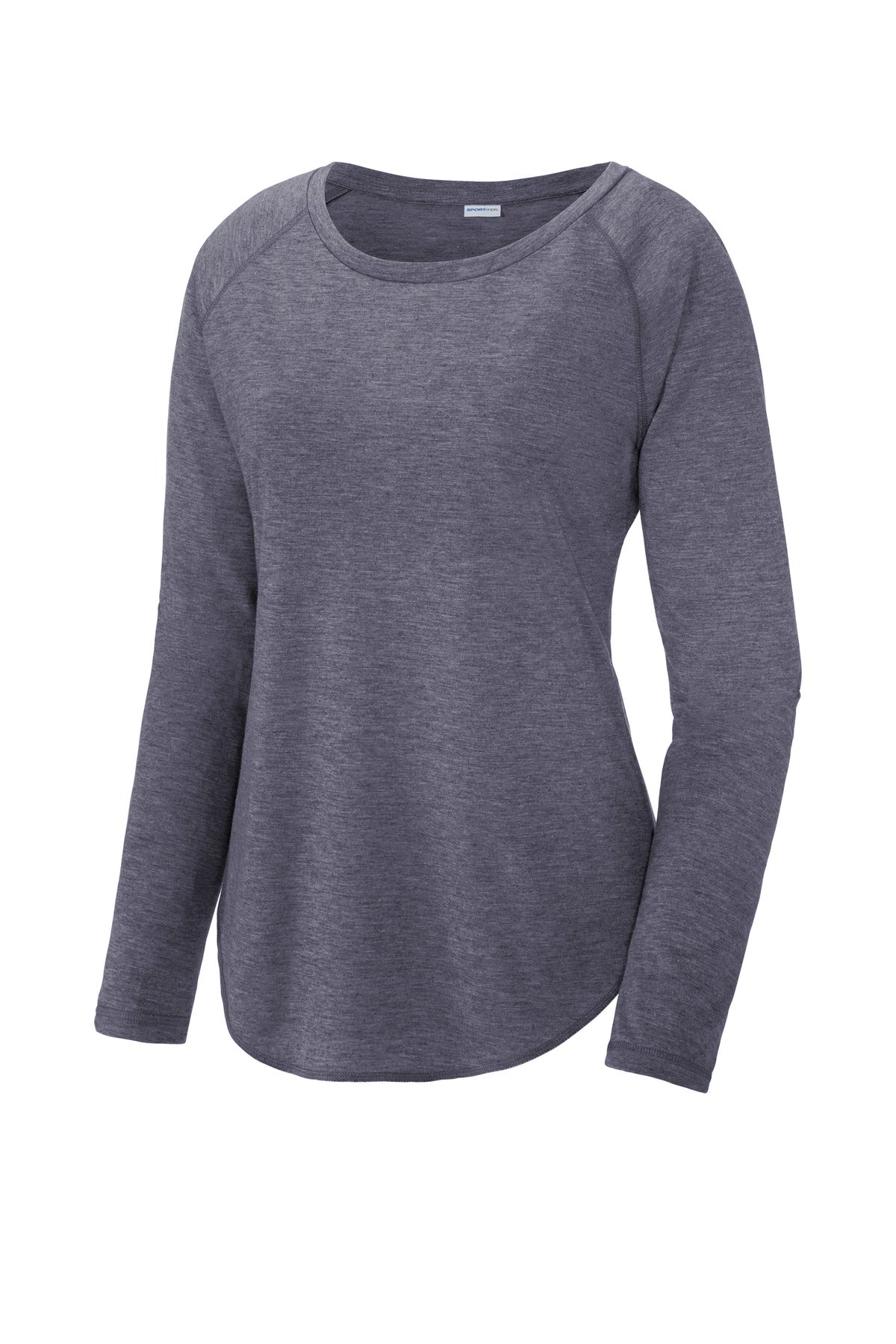 Sport-Tek Women's PosiCharge Long Sleeve Tri-Blend Wicking Scoop Neck Raglan Tee LST400LS Womens Apparel Shirts & Tops