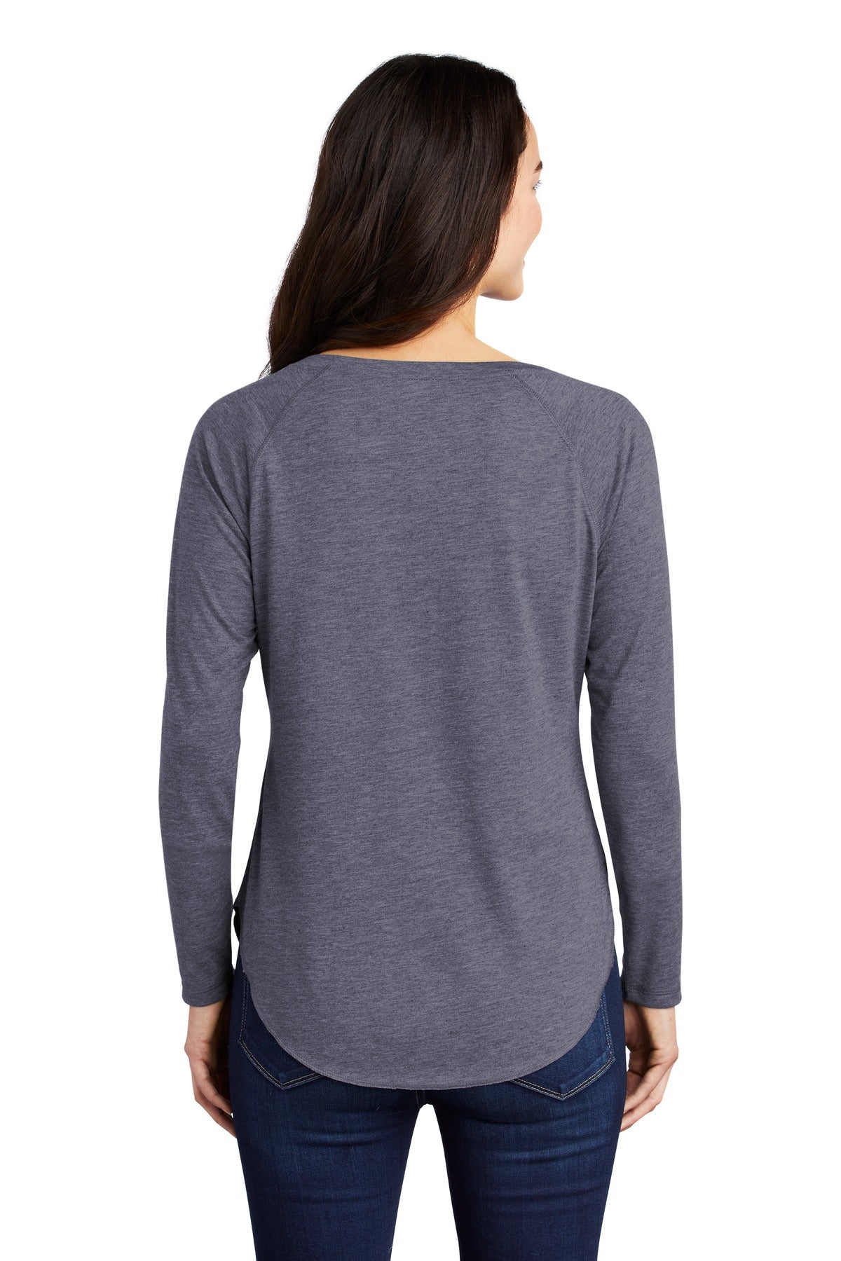 Sport-Tek Women's PosiCharge Long Sleeve Tri-Blend Wicking Scoop Neck Raglan Tee LST400LS Womens Apparel Shirts & Tops