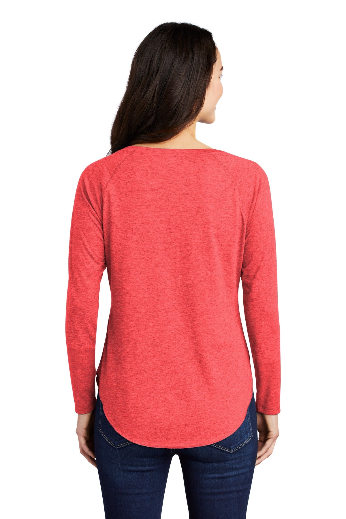 Sport-Tek Women's PosiCharge Long Sleeve Tri-Blend Wicking Scoop Neck Raglan Tee LST400LS Womens Apparel Shirts & Tops