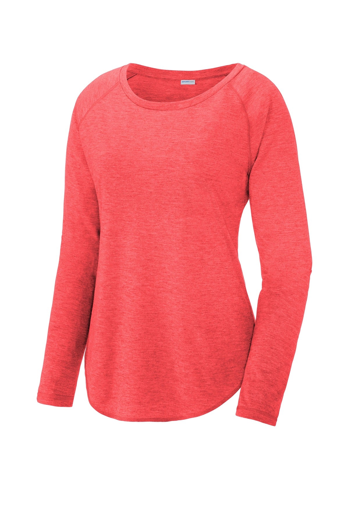 Sport-Tek Women's PosiCharge Long Sleeve Tri-Blend Wicking Scoop Neck Raglan Tee LST400LS Womens Apparel Shirts & Tops