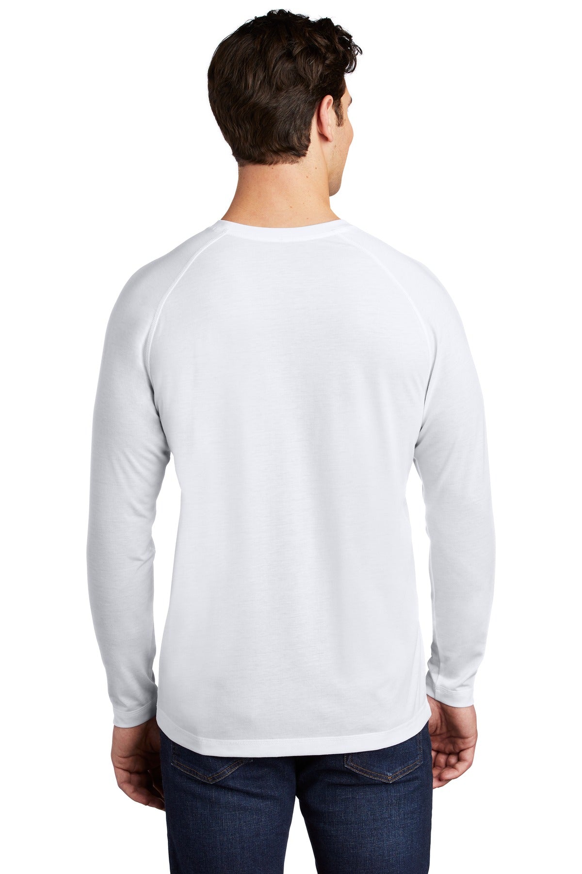 Sport-Tek Men's PosiCharge Long Sleeve Tri-Blend Wicking Raglan Tee Mens Apparel Shirts & Tops