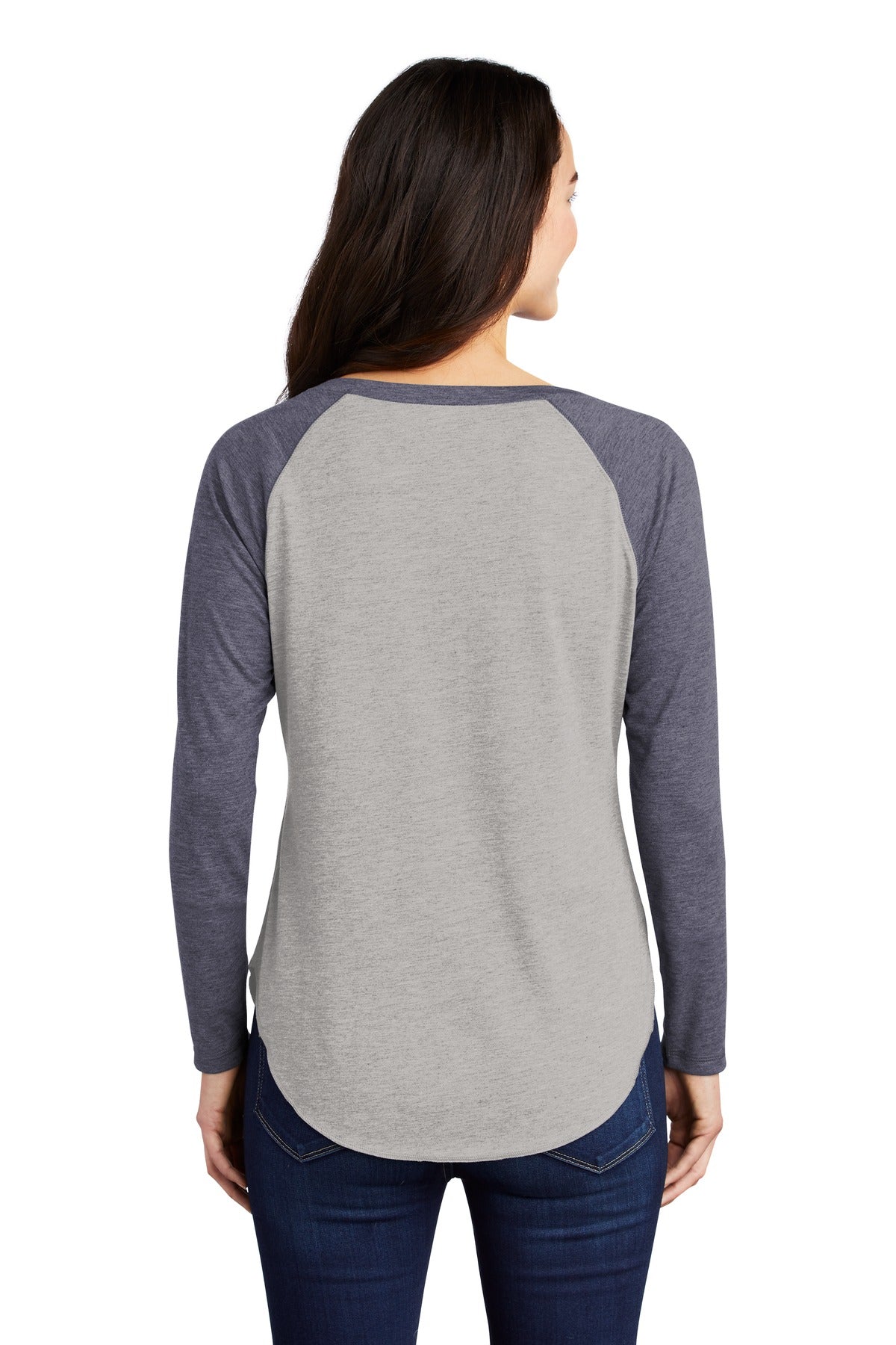 Sport-Tek Women's PosiCharge Long Sleeve Tri-Blend Wicking Scoop Neck Raglan Tee LST400LS Womens Apparel Shirts & Tops