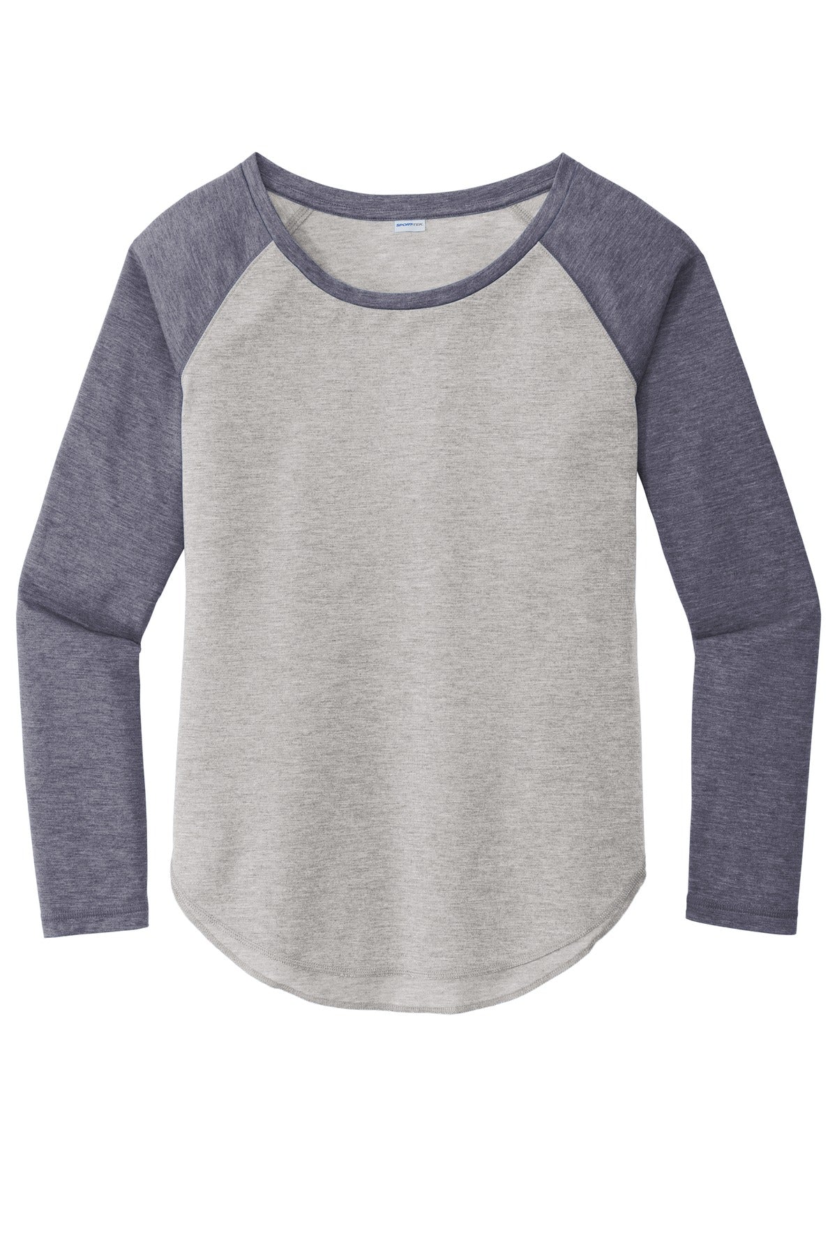 Sport-Tek Women's PosiCharge Long Sleeve Tri-Blend Wicking Scoop Neck Raglan Tee LST400LS Womens Apparel Shirts & Tops