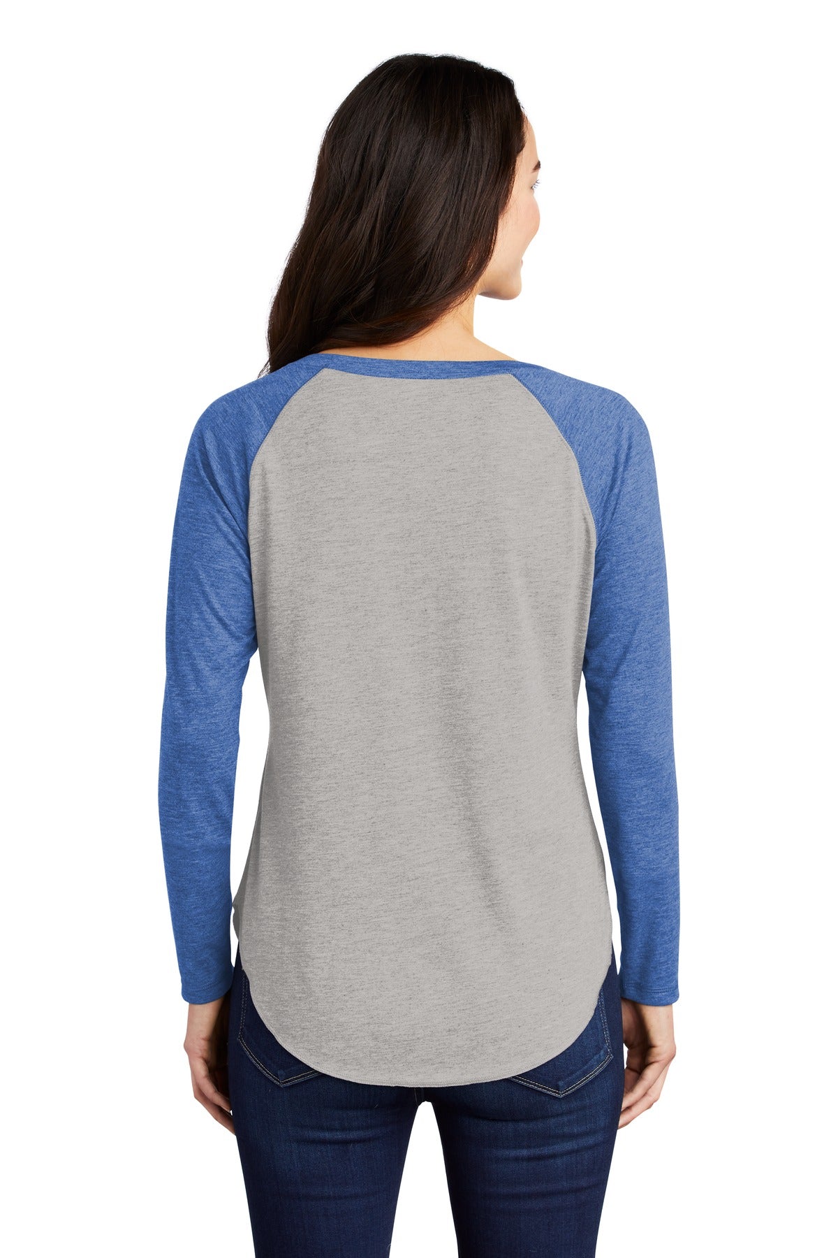 Sport-Tek Women's PosiCharge Long Sleeve Tri-Blend Wicking Scoop Neck Raglan Tee LST400LS Womens Apparel Shirts & Tops