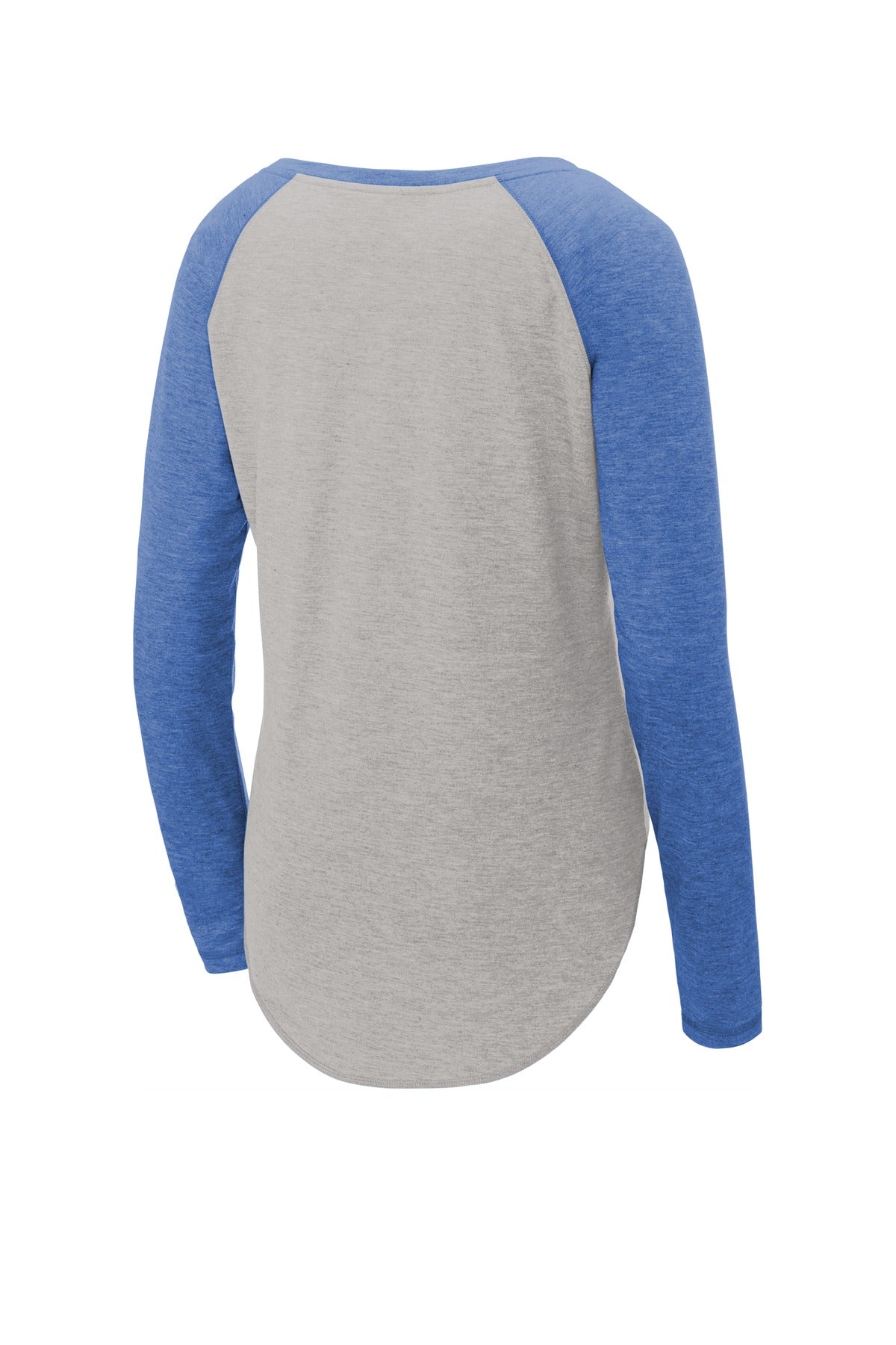 Sport-Tek Women's PosiCharge Long Sleeve Tri-Blend Wicking Scoop Neck Raglan Tee LST400LS Womens Apparel Shirts & Tops